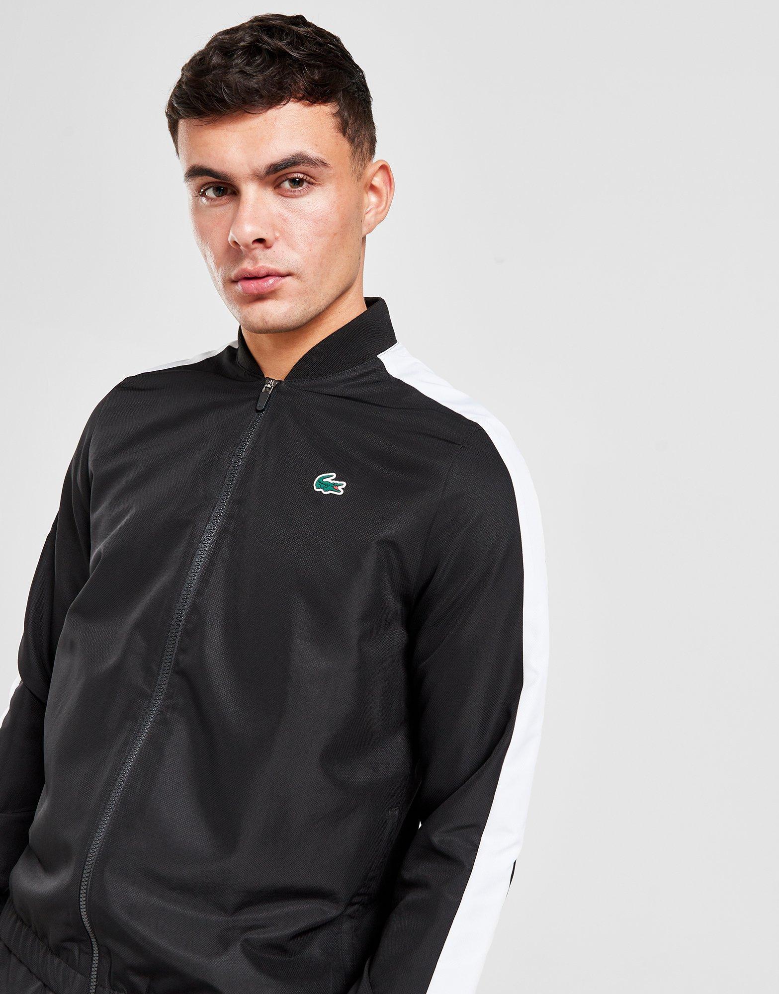 Black Lacoste Back Logo Colour Block Tracksuit | JD Sports UK