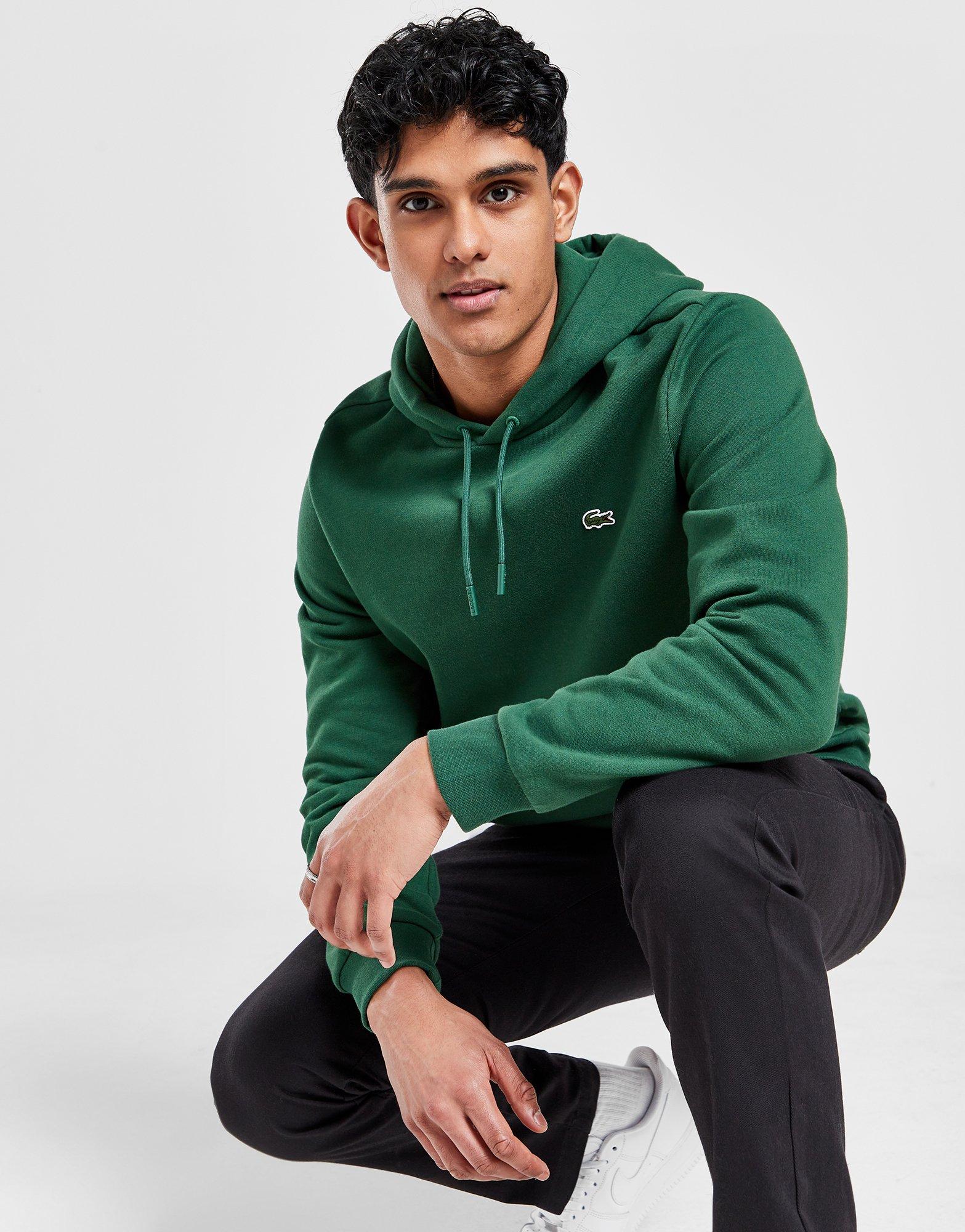 Green lacoste deals hoodie