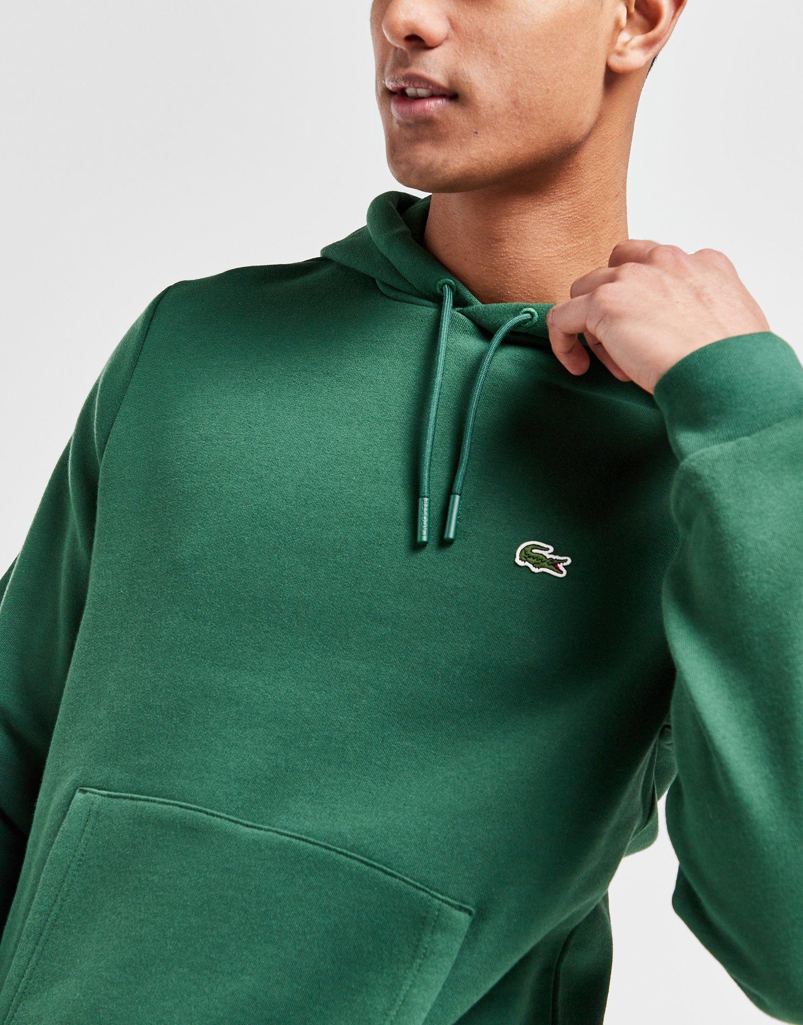 Green lacoste store hoodie