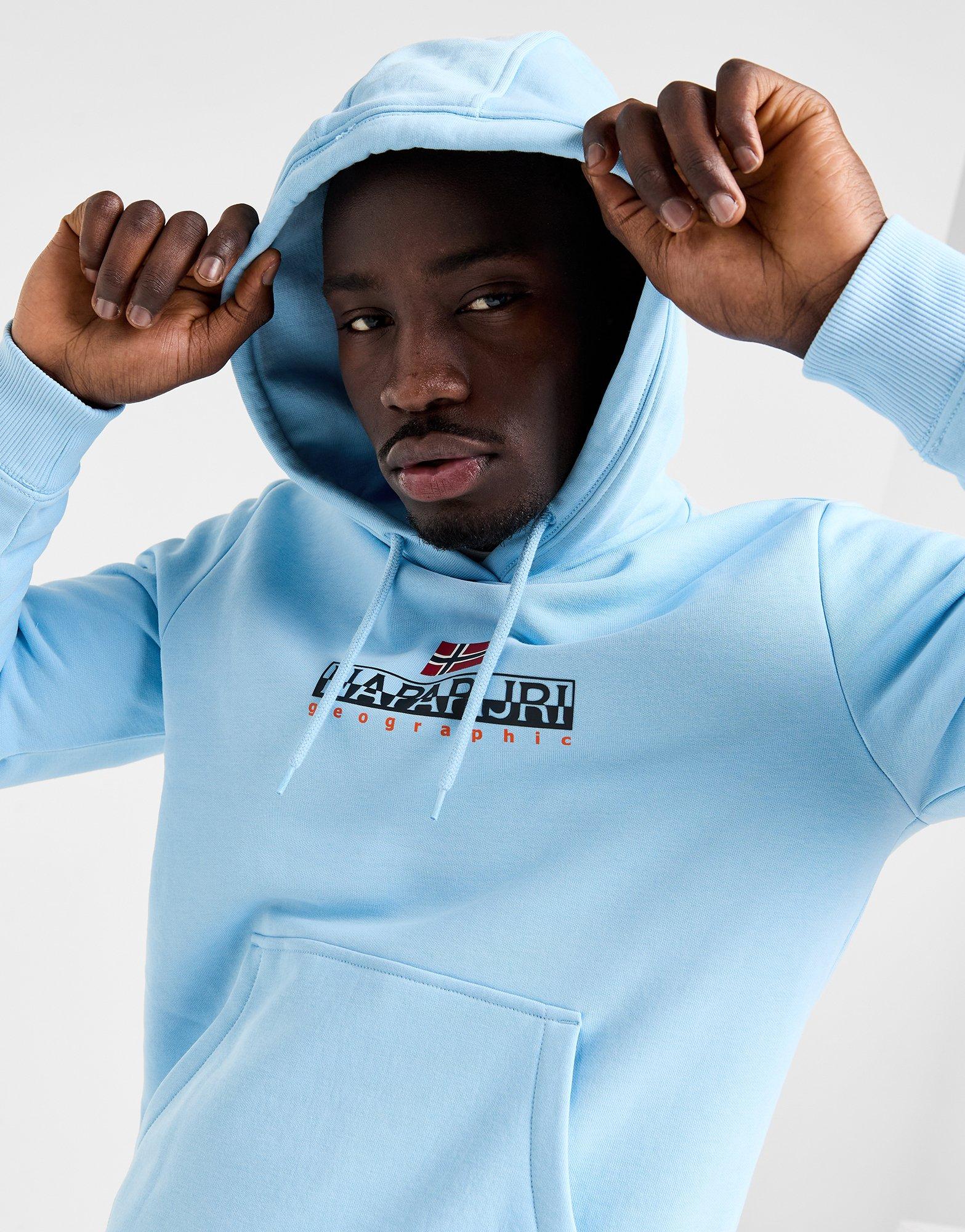 Blue Napapijri Bory Logo Hoodie JD Sports UK