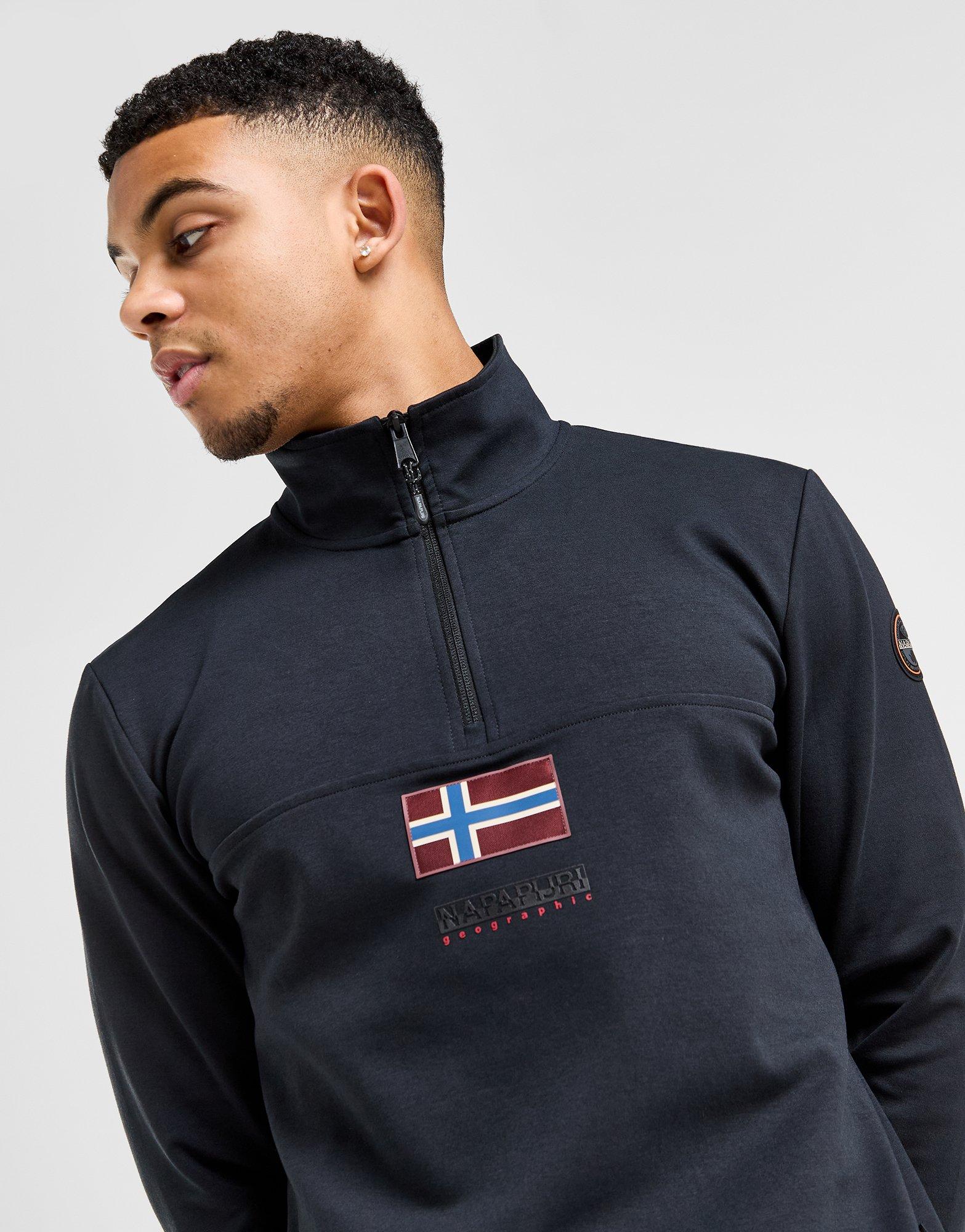 Black Napapijri Bastien 1/2 Zip Sweatshirt