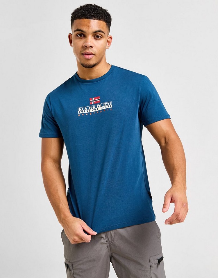 Blue Napapijri Sory Stack Logo T-Shirt | JD Sports UK