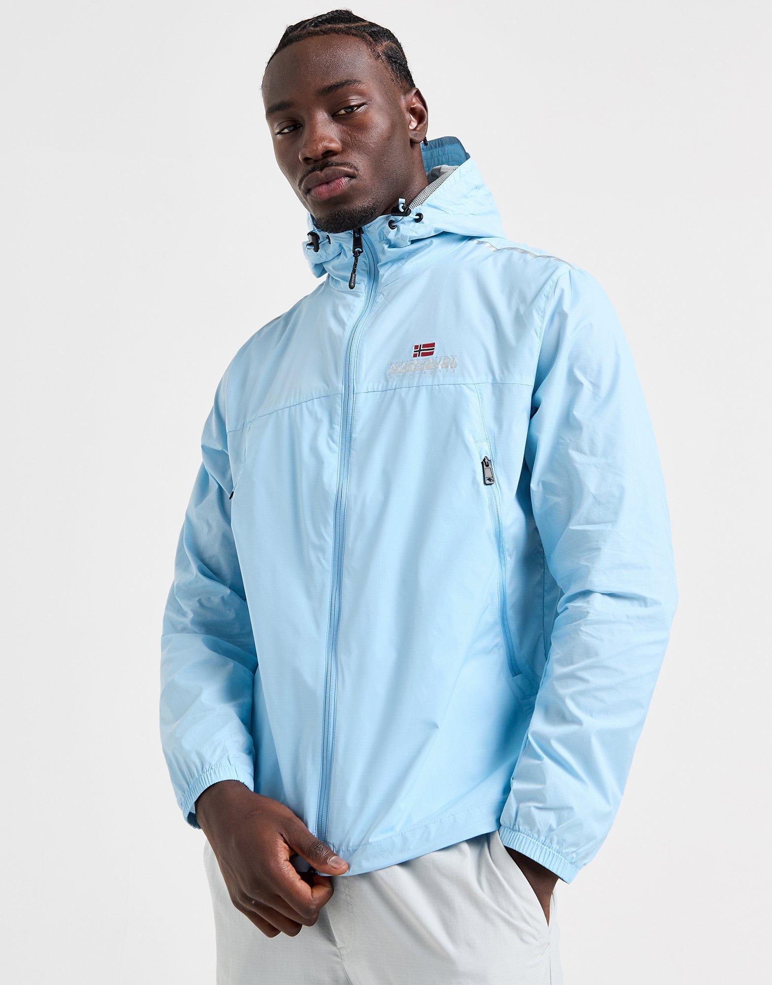 Light blue windbreaker sale