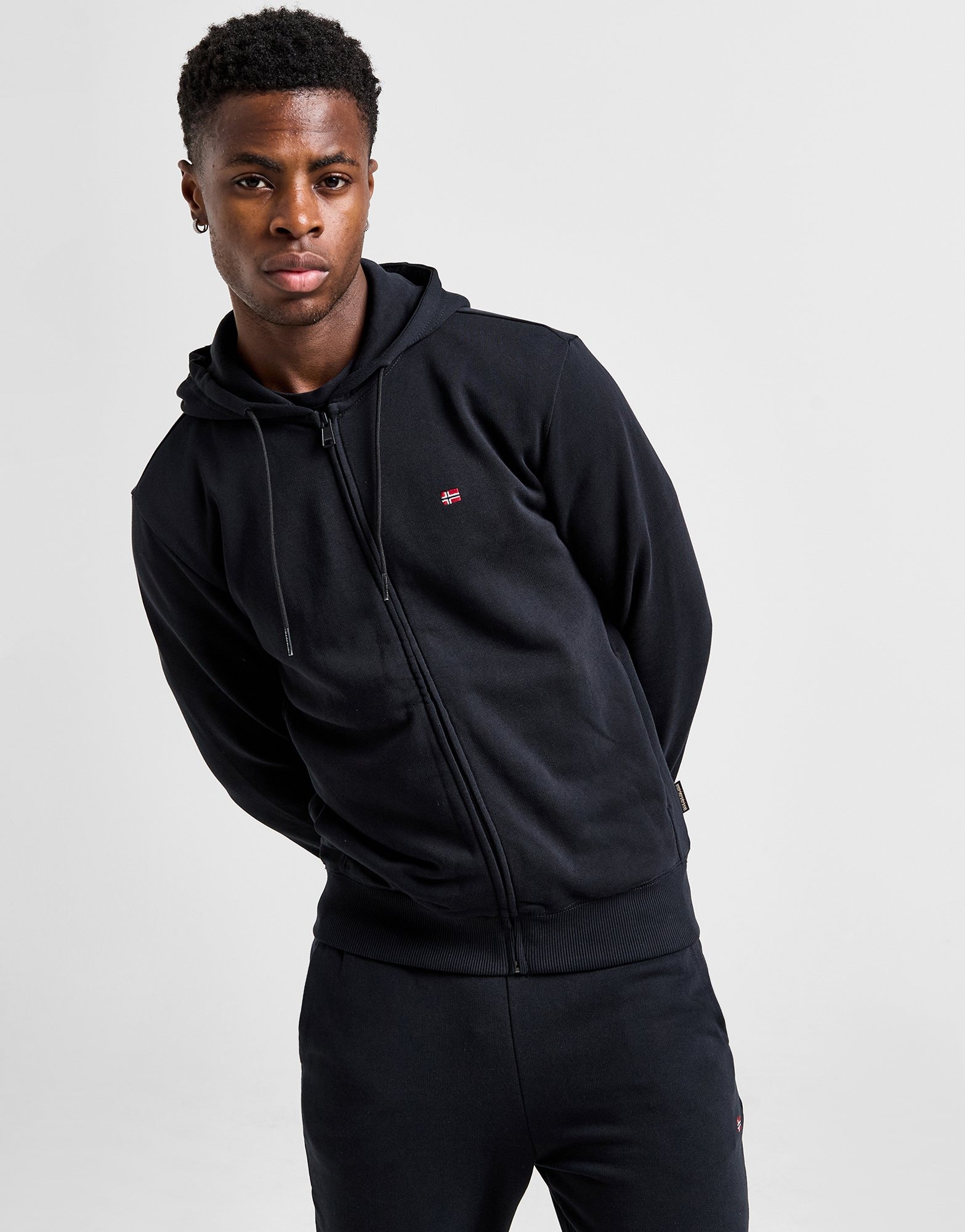 Black Napapijri Balis Full Zip Hoodie JD Sports