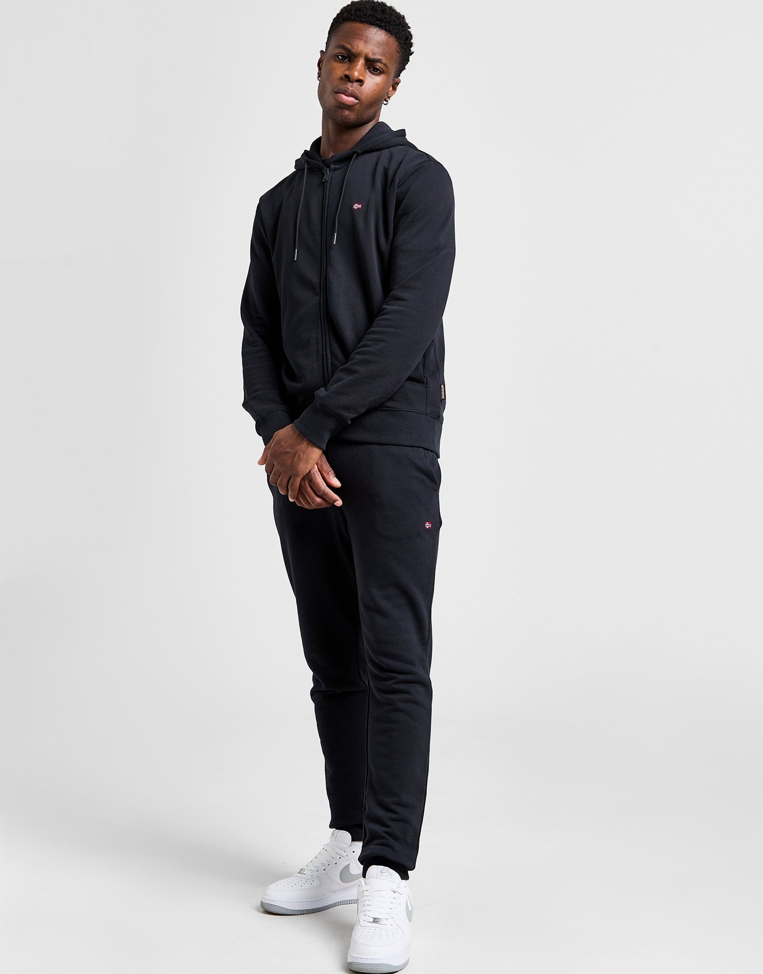 Black Napapijri Malis Cuffed Joggers - JD Sports