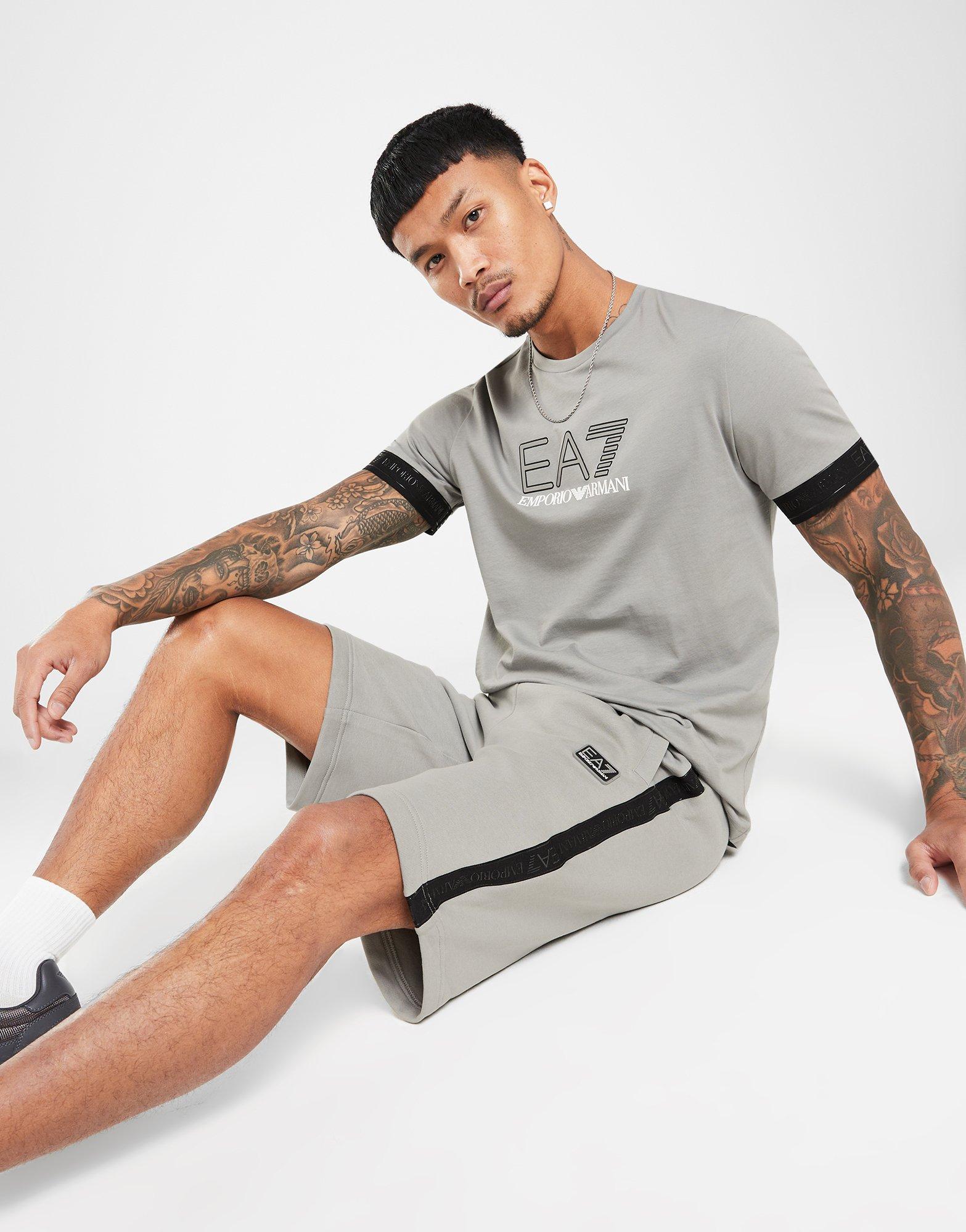 Grey ea7 shorts best sale