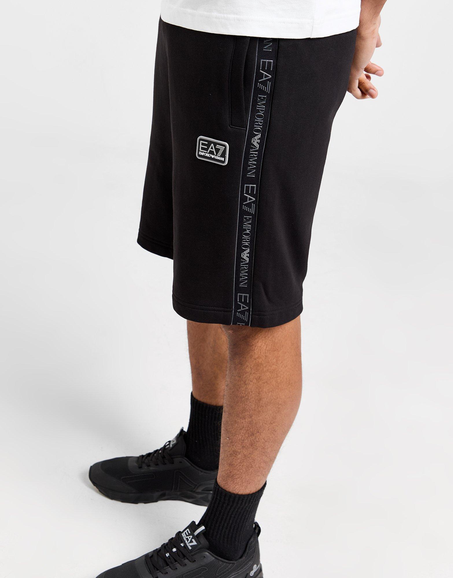 Black EA7 Emporio Armani Tape Shorts JD Sports NZ
