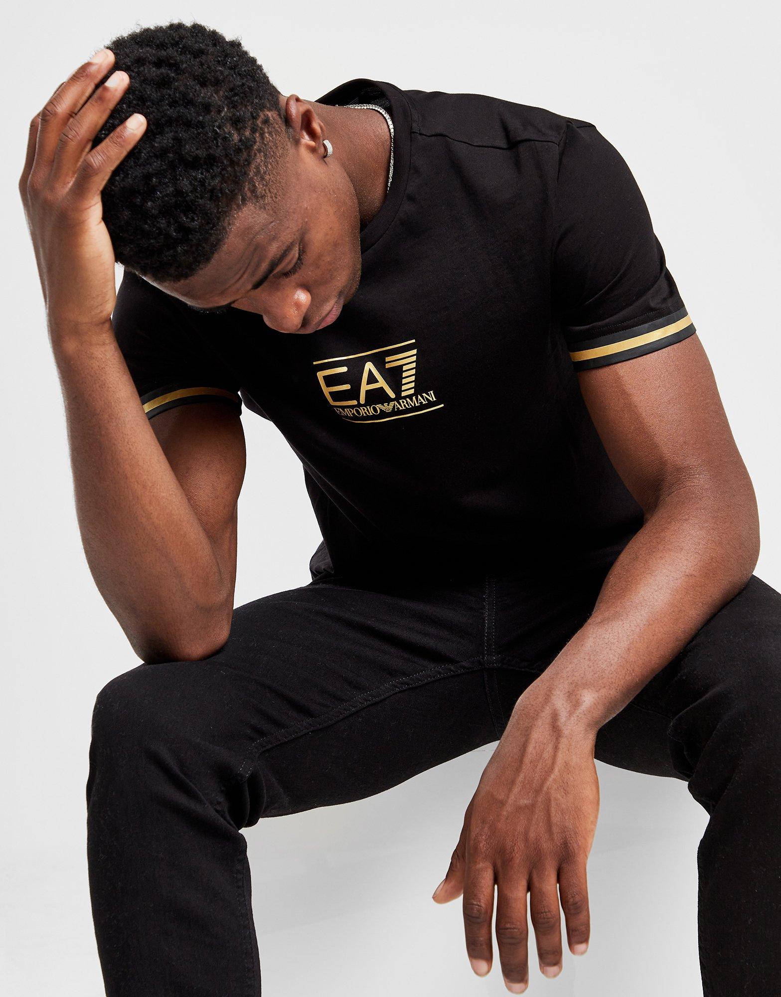 Ea7 t hot sale shirt gold