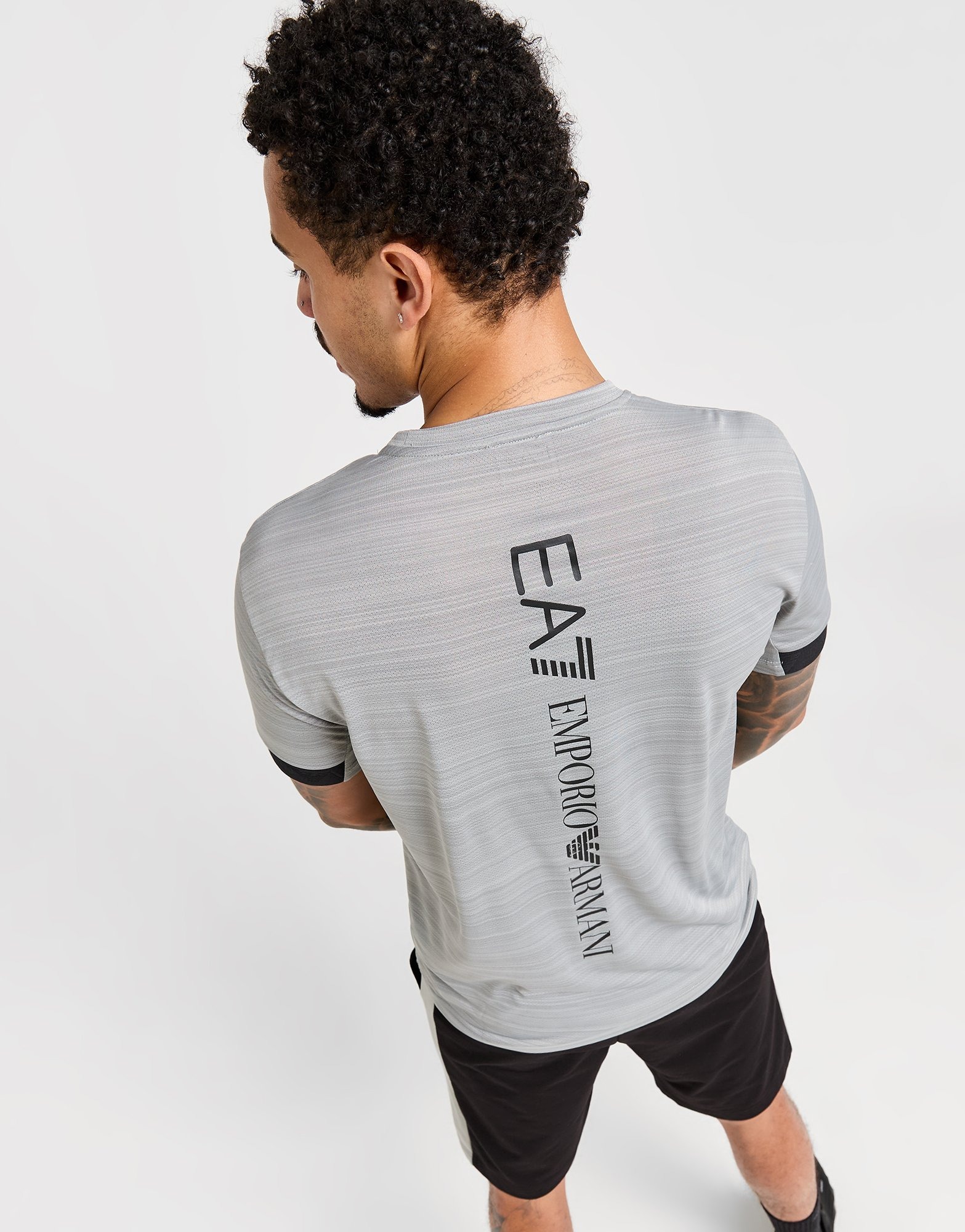 Grey Emporio Armani EA7 Tech Poly T-Shirt - JD Sports NZ