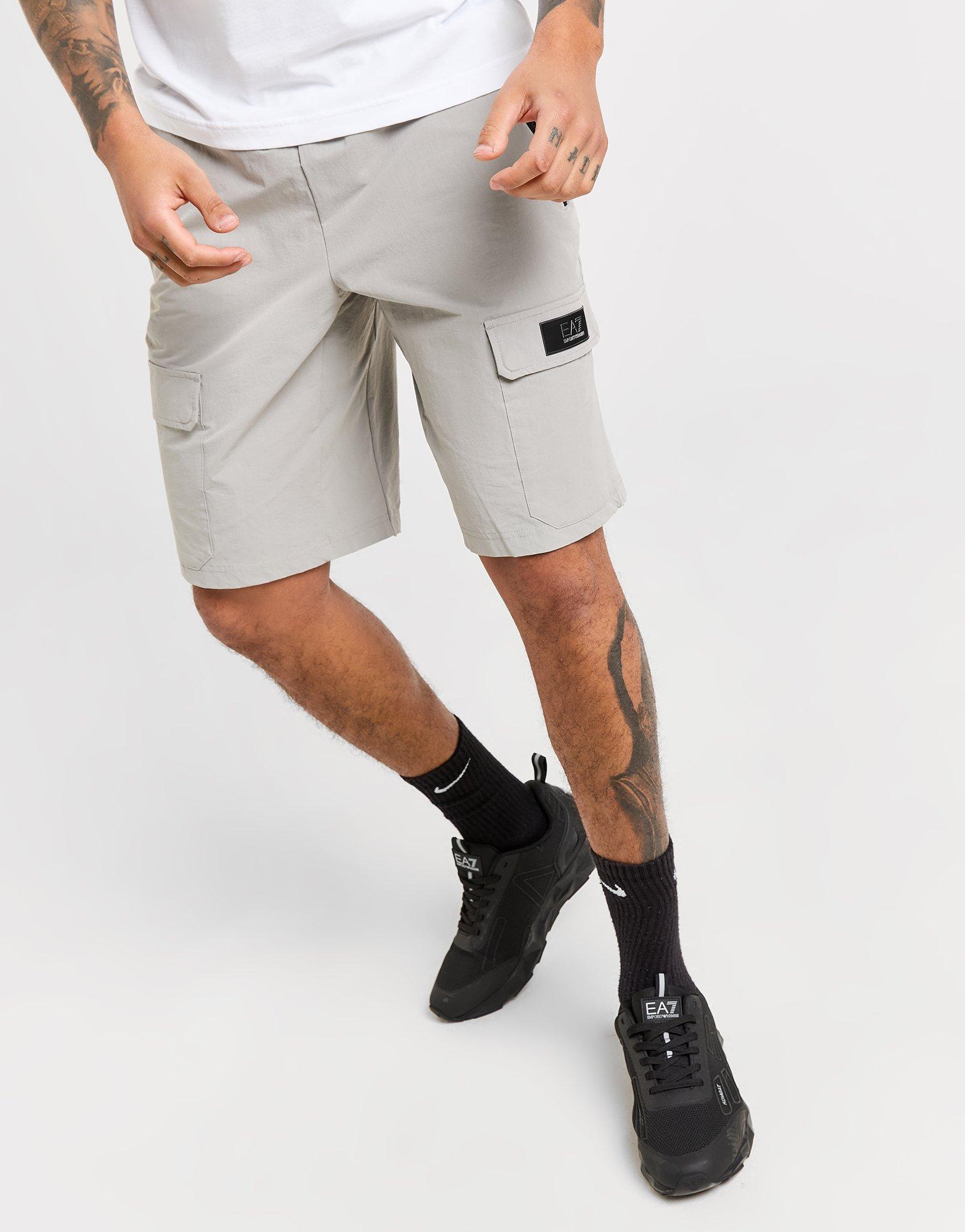 Grey Emporio Armani EA7 Tech Cargo Shorts JD Sports UK
