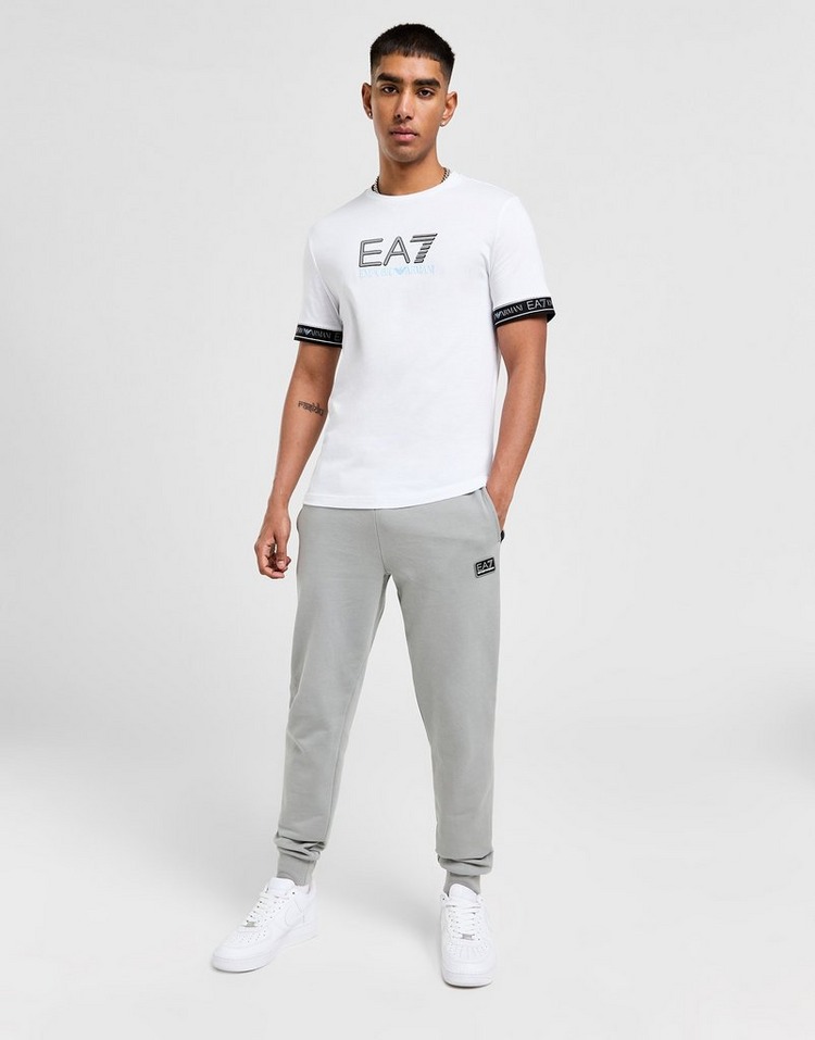 White Emporio Armani EA7 Visibility Logo Tape T-Shirt | JD Sports UK