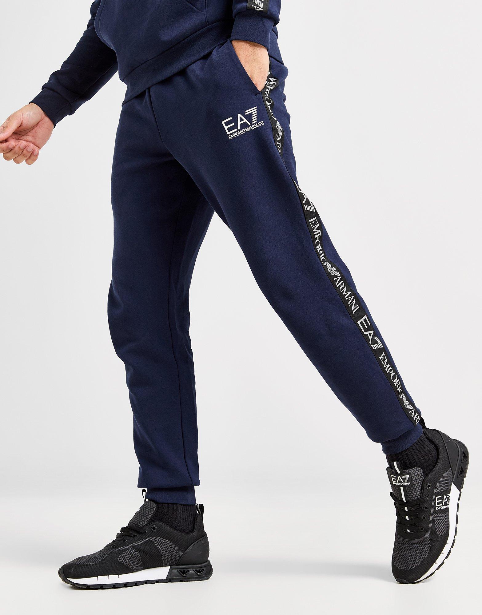 Emporio armani taped jogger sweat in navy on sale