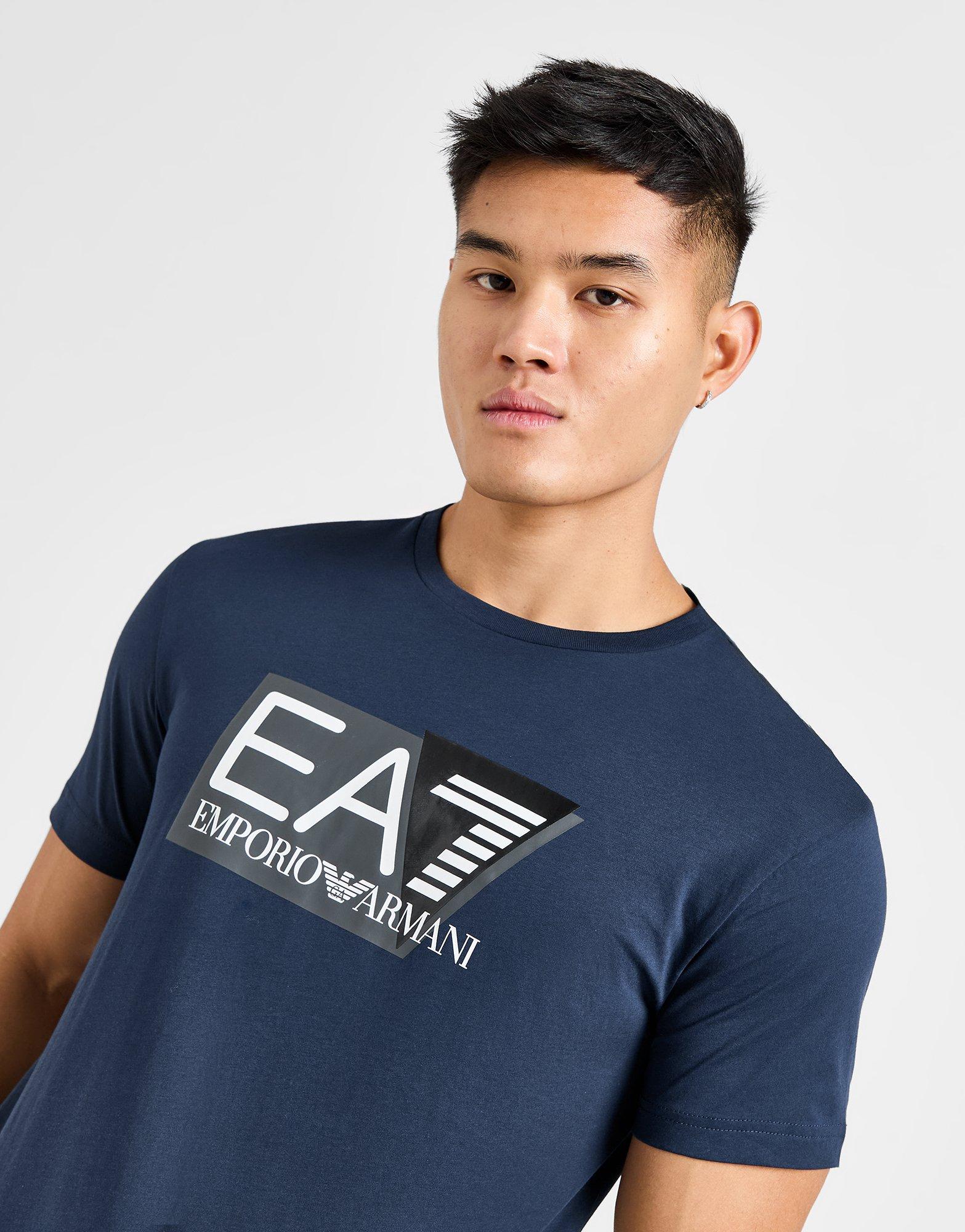 Emporio armani shop blue t shirt