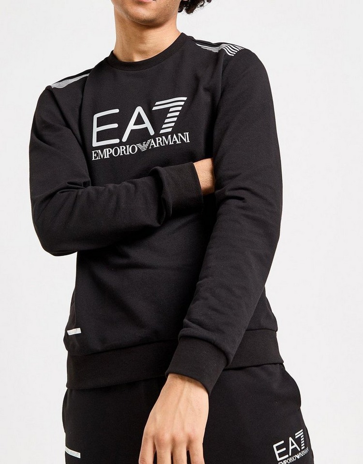 Emporio Armani EA7 7 Lines Cotton-Blend Logo Crew Sweatshirt