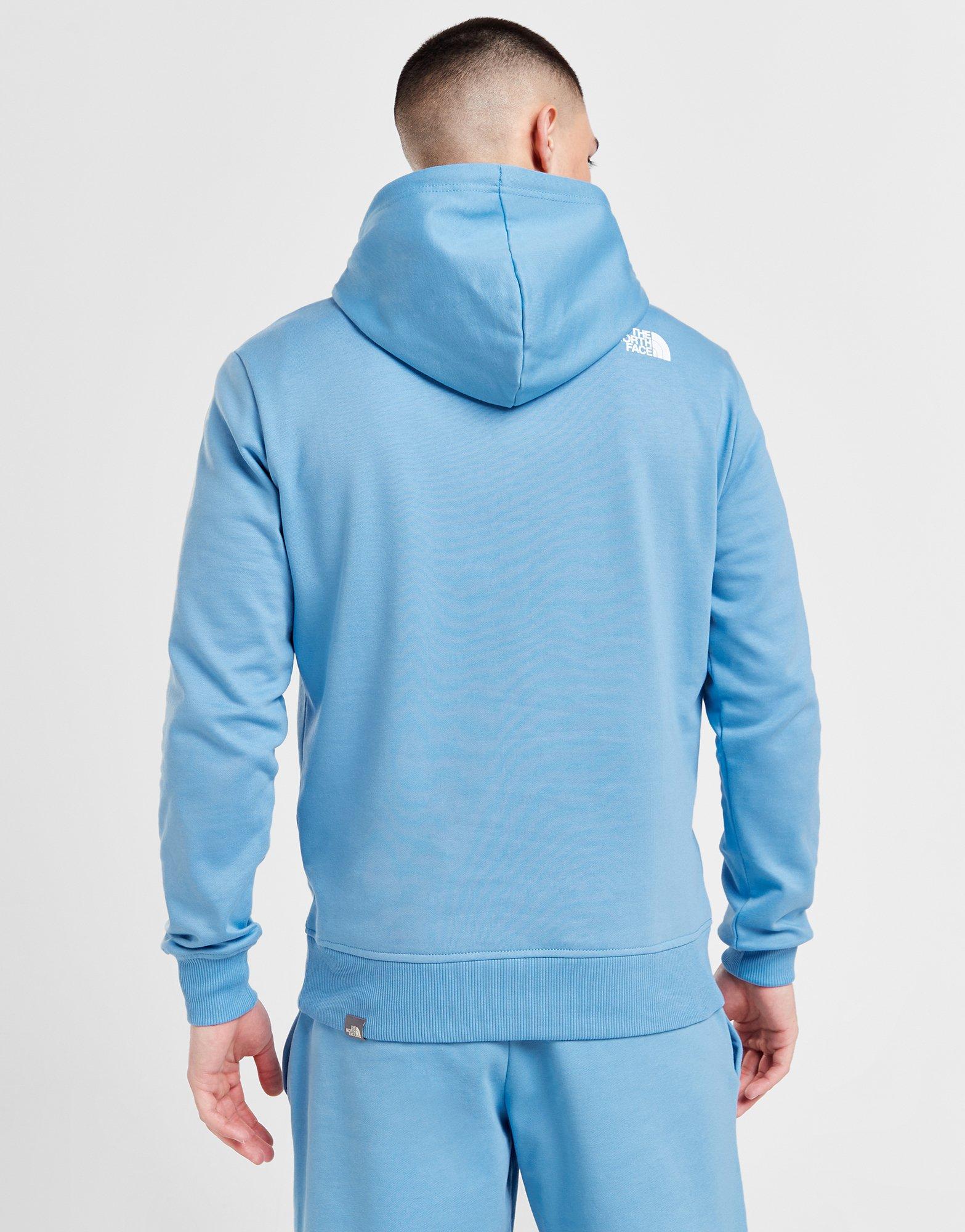 the north face fine box hoodie blue