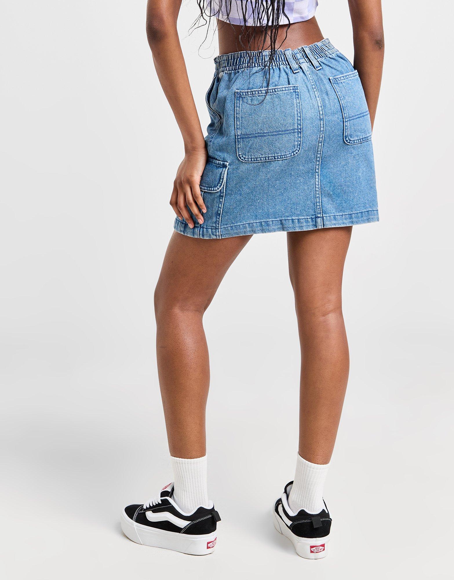 Blue jean skirt with vans sale