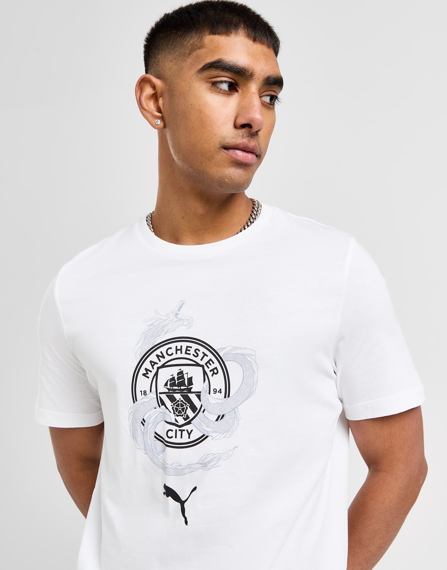 White Puma Manchester City FC Year Of The Dragon TShirt JD Sports