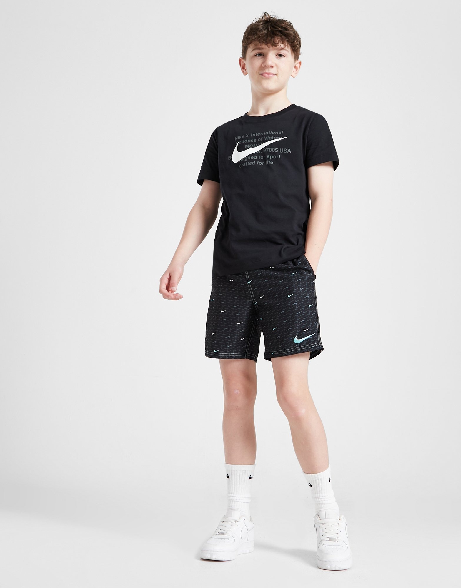 Nike hybrid all over print swim shorts hotsell
