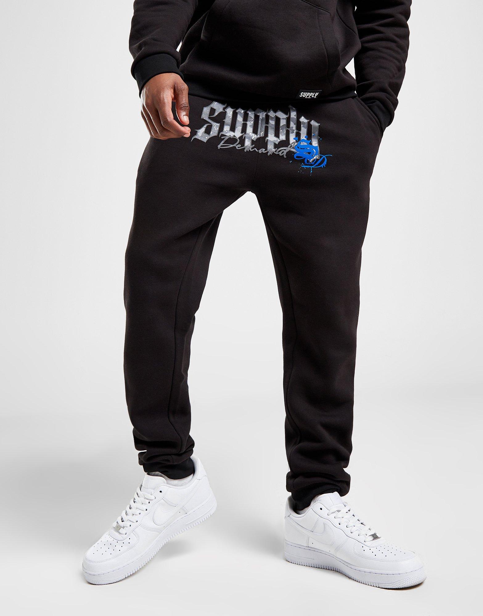 Supply and cheap demand black joggers