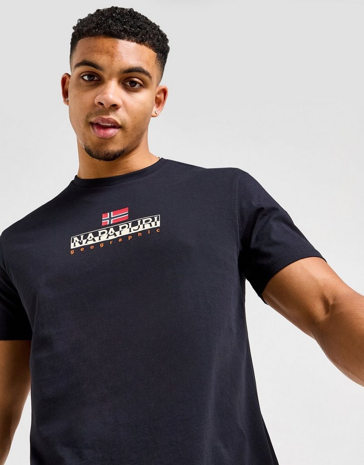 Black Napapijri Sory Stack Logo T-Shirt | JD Sports UK