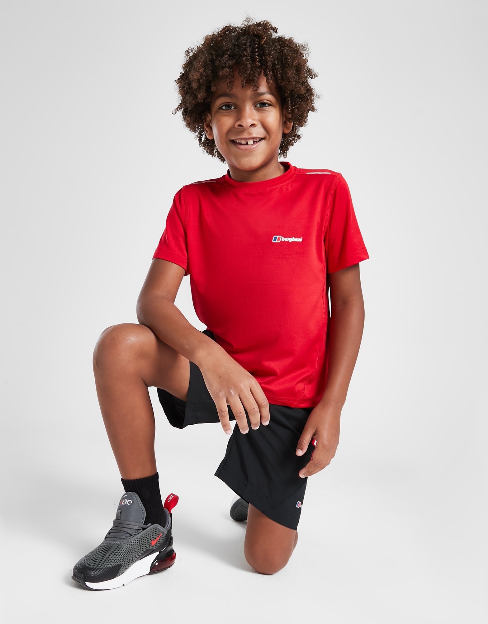 Red Berghaus Tech T-Shirt/Shorts Set Children - JD Sports Global