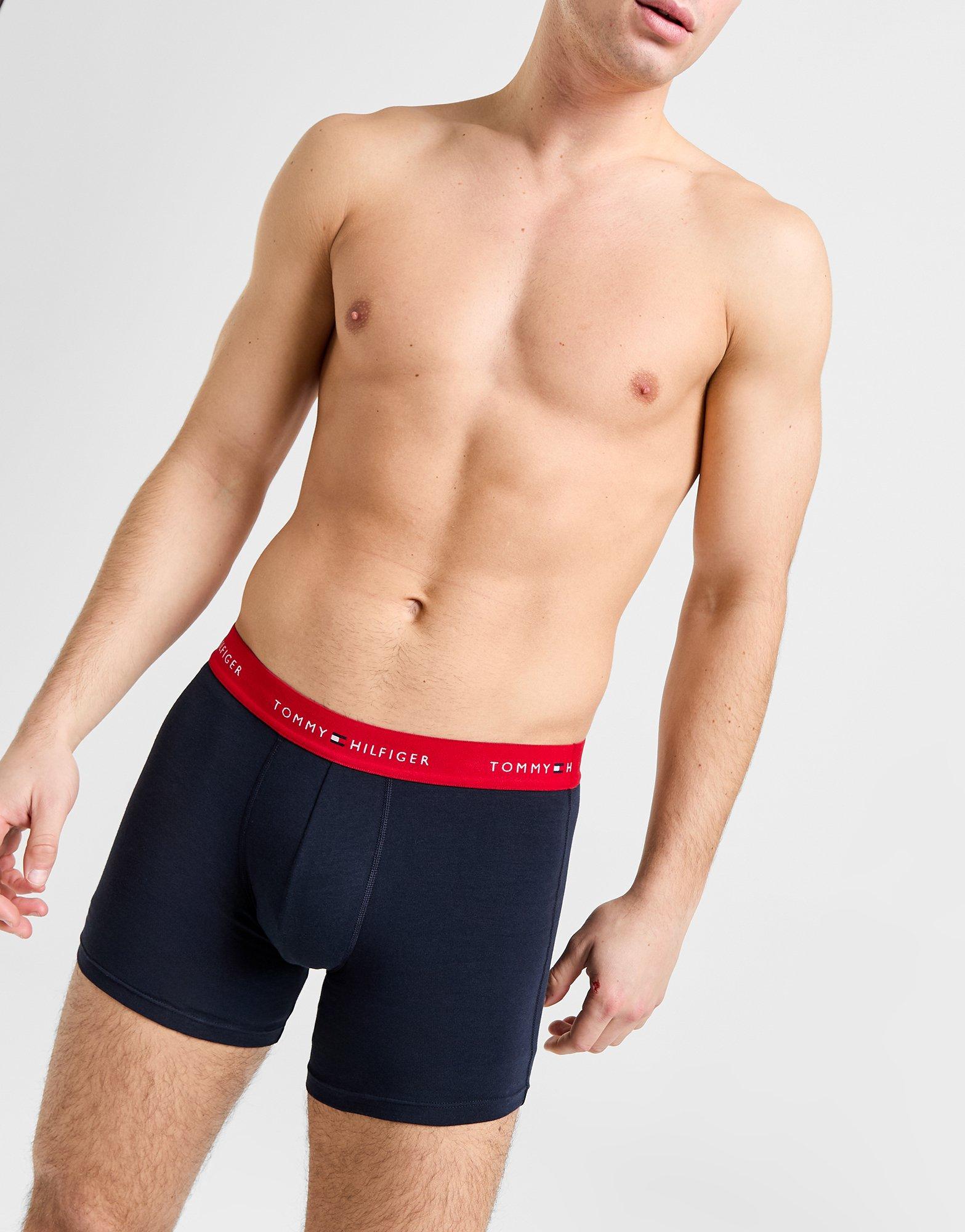 Buy Tommy Hilfiger Blue Signature Cotton Essentials Trunks 3 Pack from Next  Poland