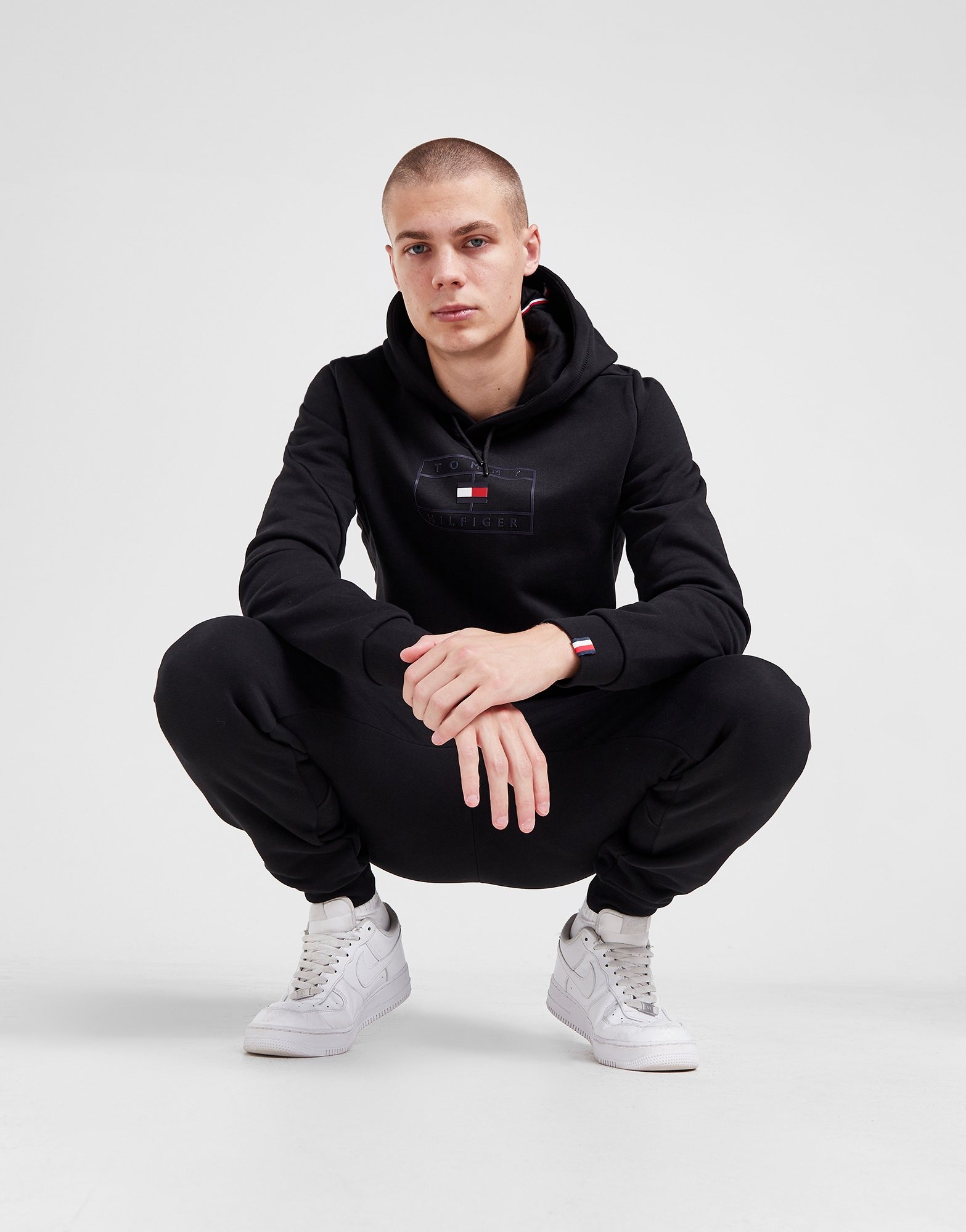 Tommy Hilfiger Jeans Black Recycled Cotton Hoodie