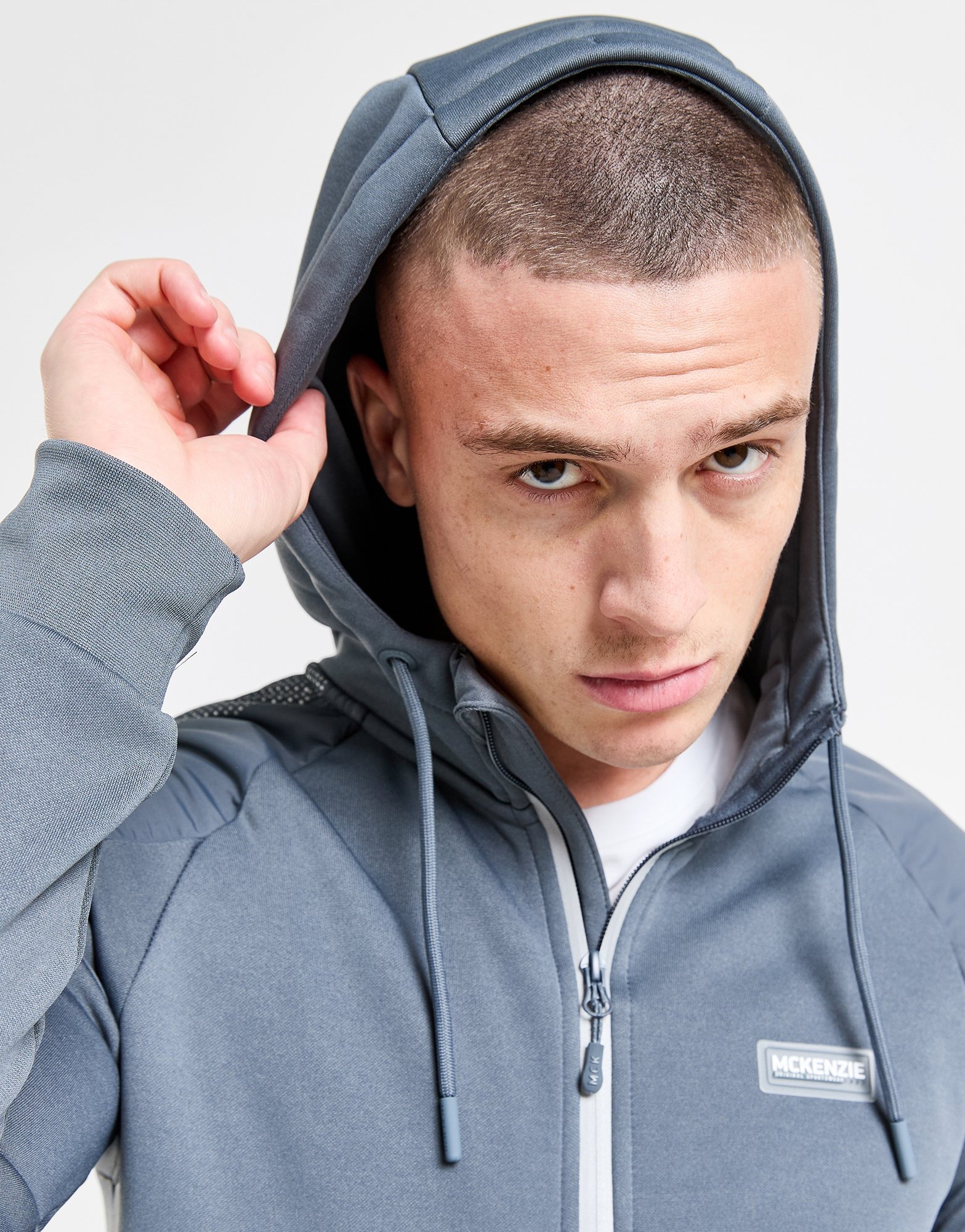 Grey McKenzie Kansas Poly Fleece Full Zip Hoodie JD Sports