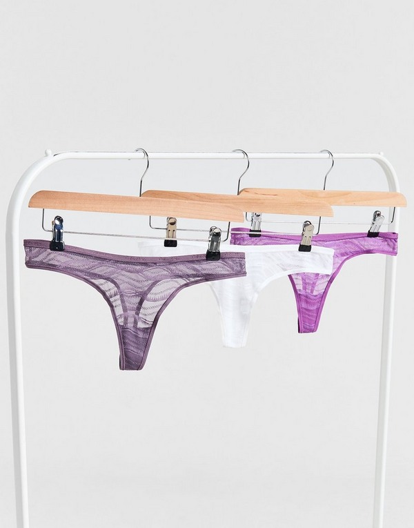 Calvin Klein Underwear Perizoma in pizzo trasparente (Confezione da 3 paia)