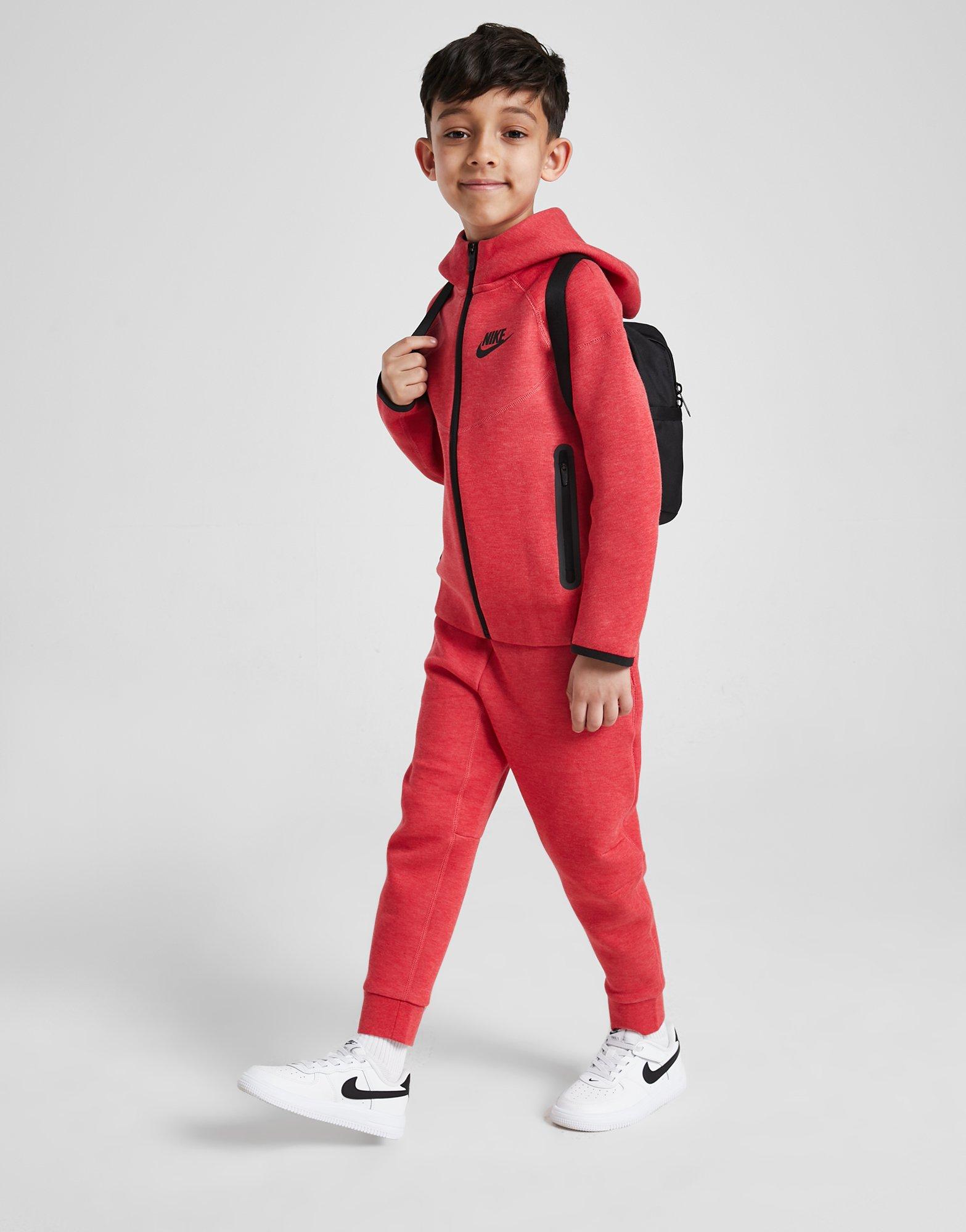 Red Nike Tech Fleece Tracksuit Children | JD Sports UK