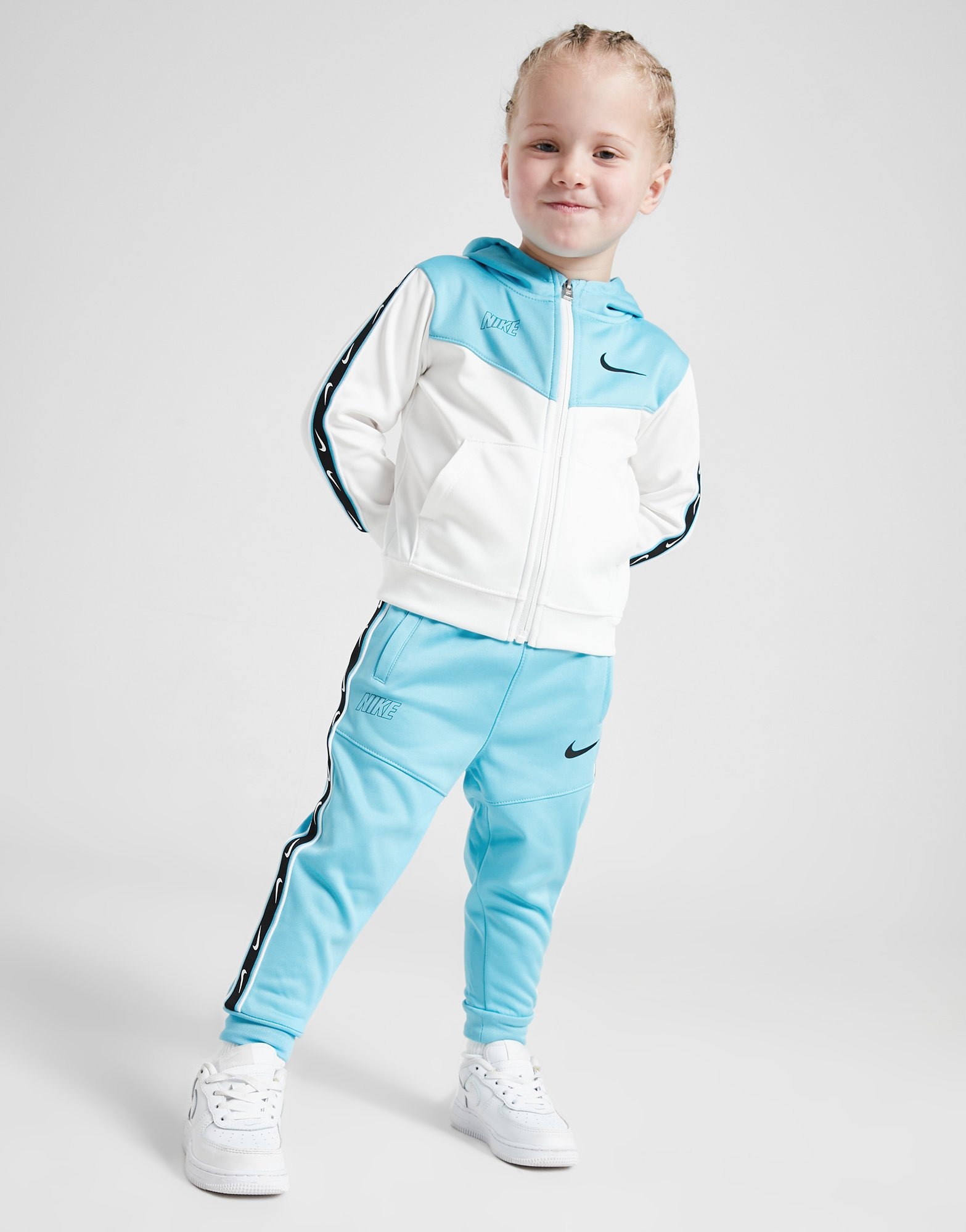 Blue Nike Tape Poly Full Zip Tracksuit Infant | JD Sports UK