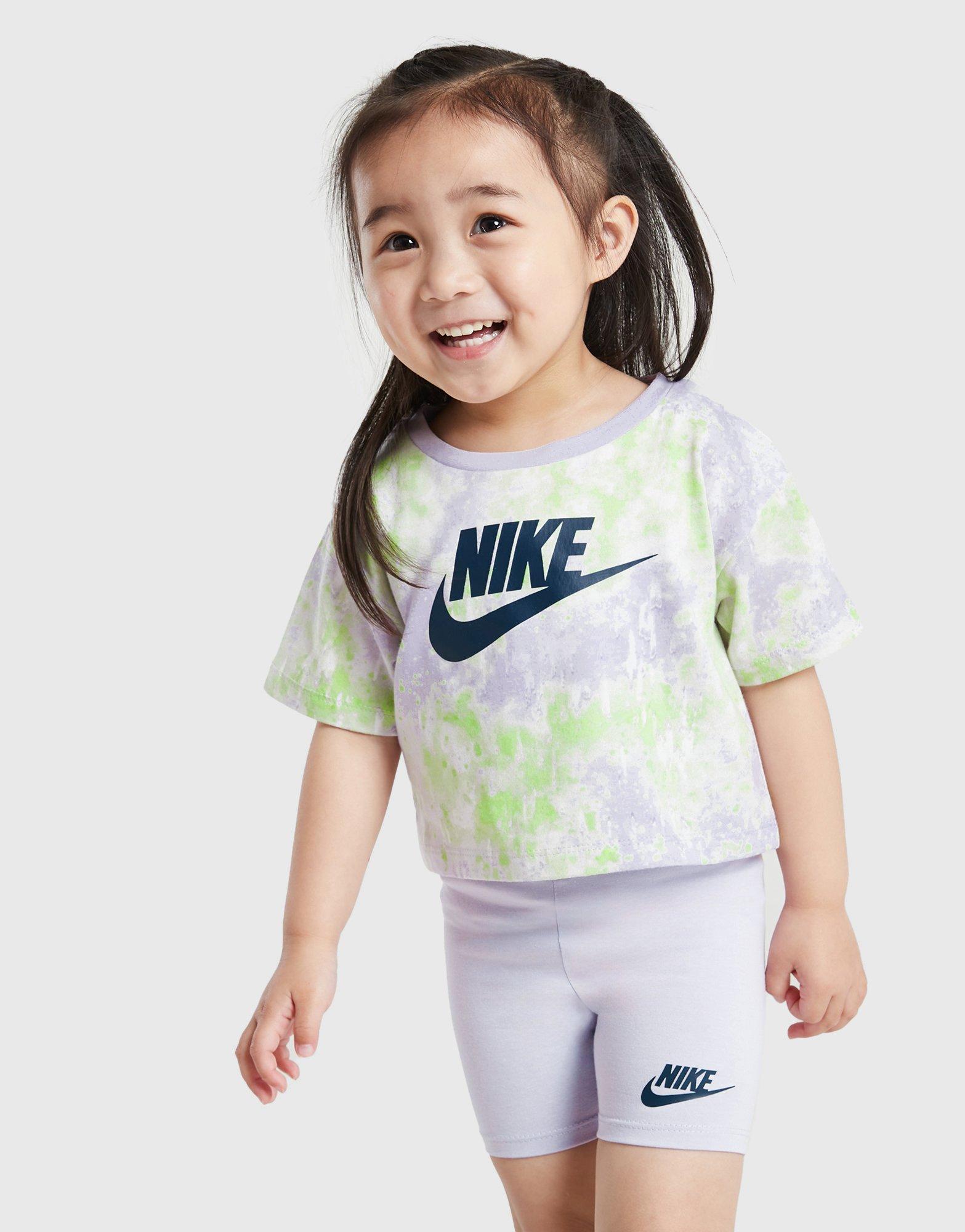 Purple Nike Girls Tie Dye T Shirt Shorts Set Infant JD Sports UK