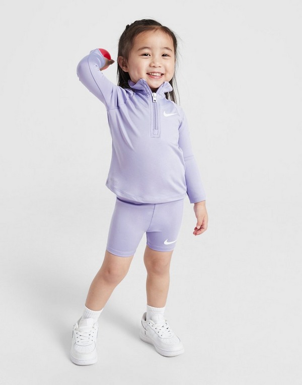 Nike Conjunto de pantalon corto y casmiseta 1/4-Zip para bebé Girls'