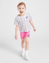 Nike Girls' Stripe T-Shirt/Shorts Set Infant