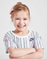 Nike Conjunto de camiseta y pantalón corto Girls' Stripe para bebé