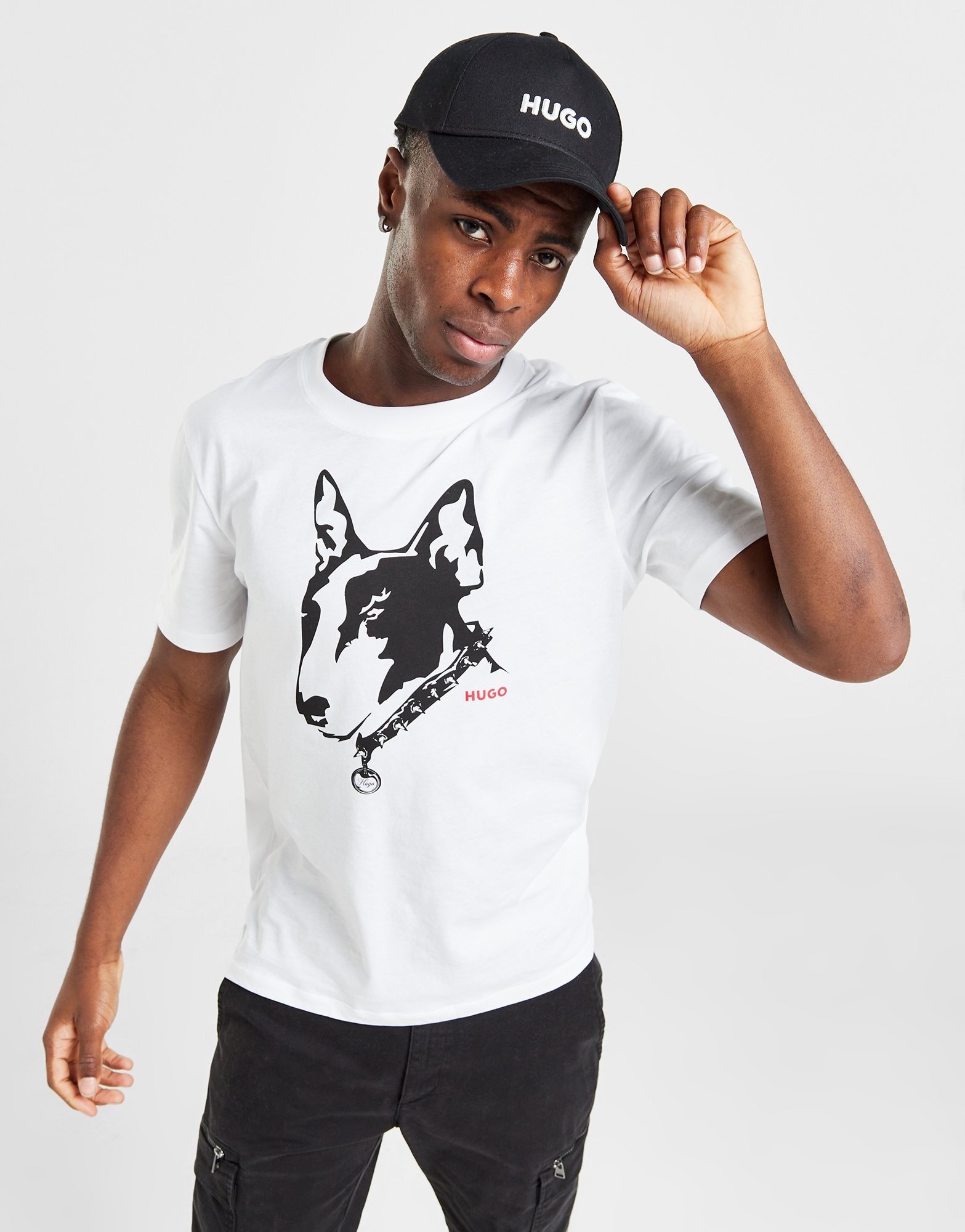White HUGO Dammock Dog T-Shirt | JD Sports UK
