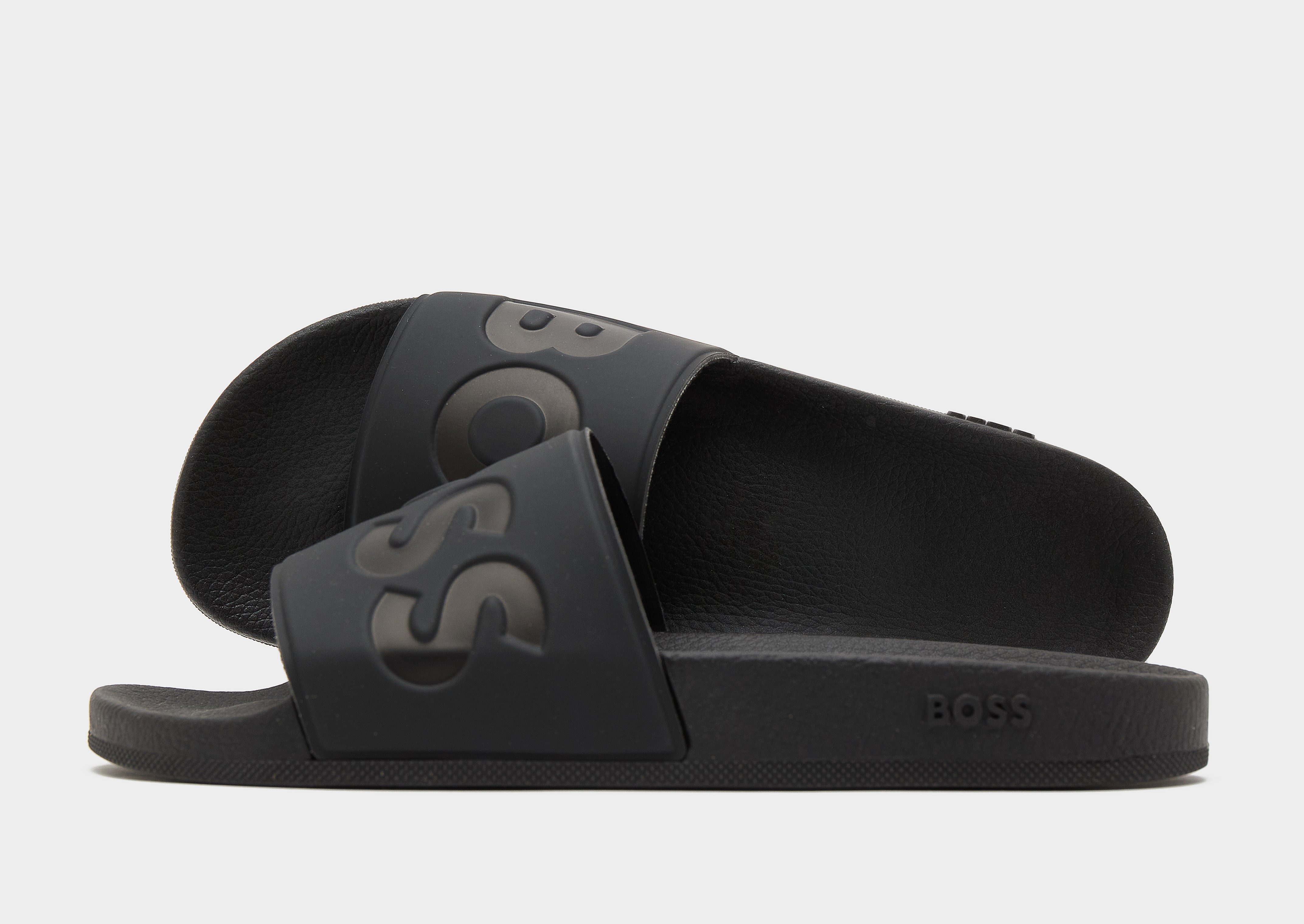 Black BOSS Aryeh Slides JD Sports Global