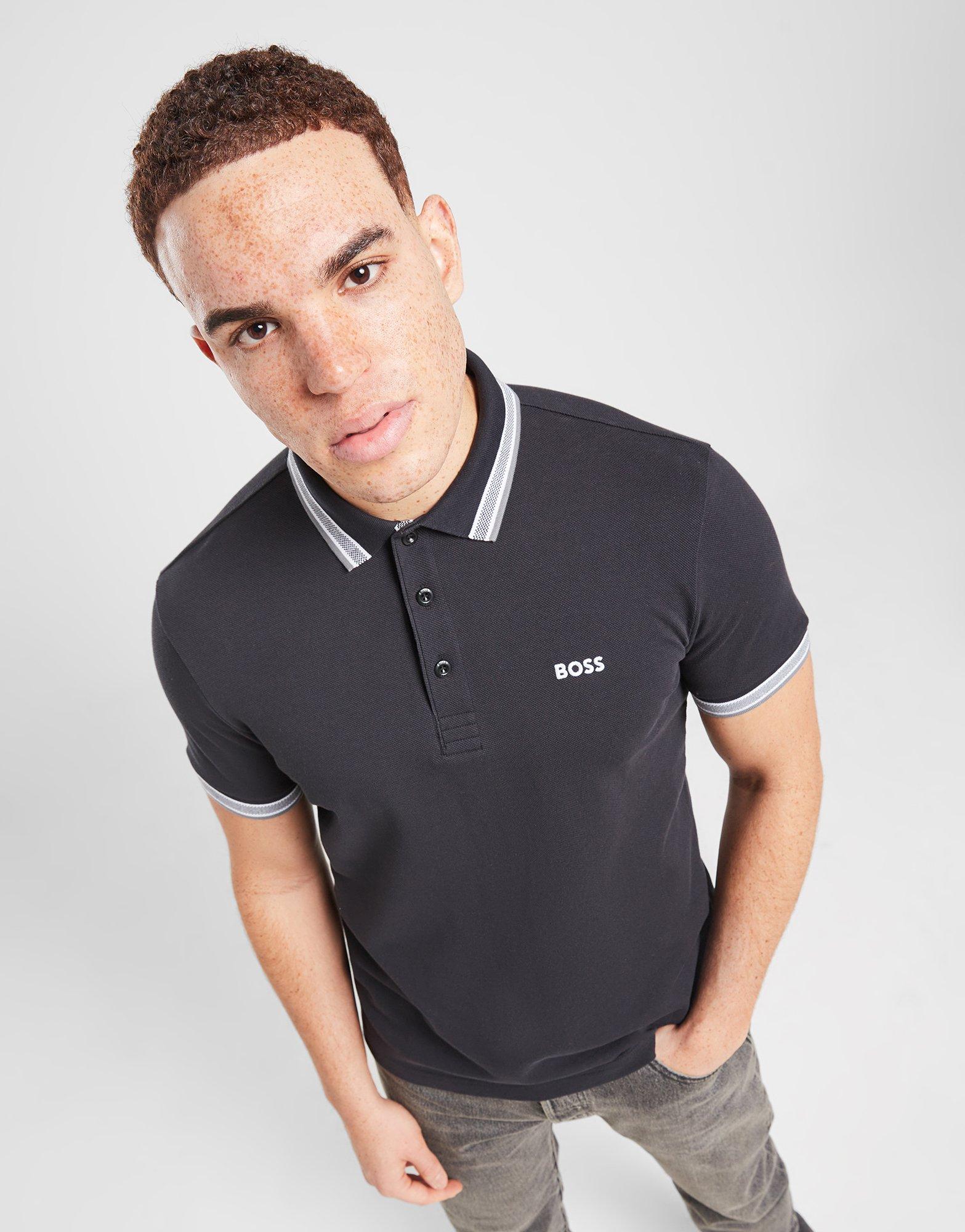 Black BOSS Paddy Polo Shirt JD Sports UK