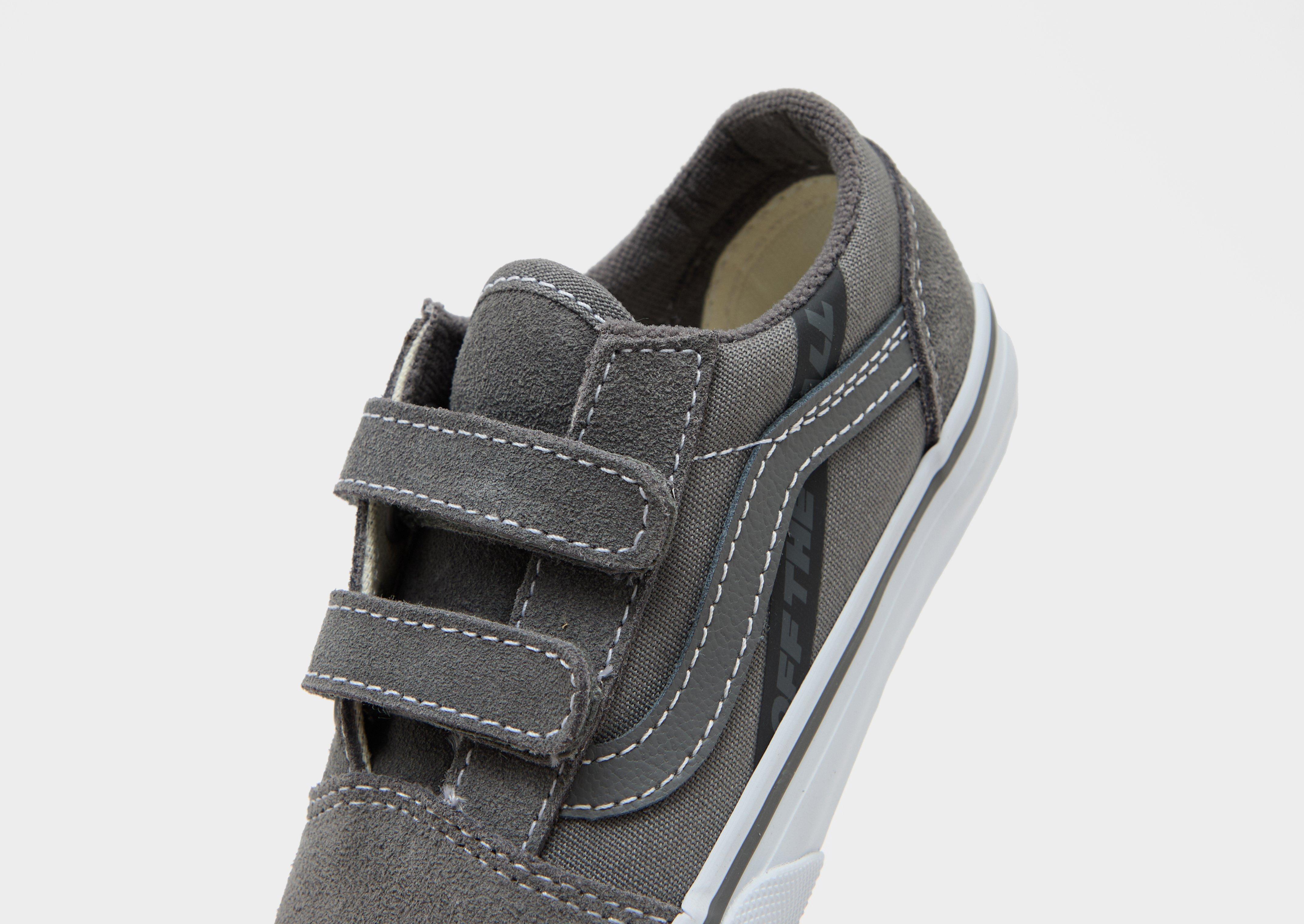 Vans velcro hot sale grey