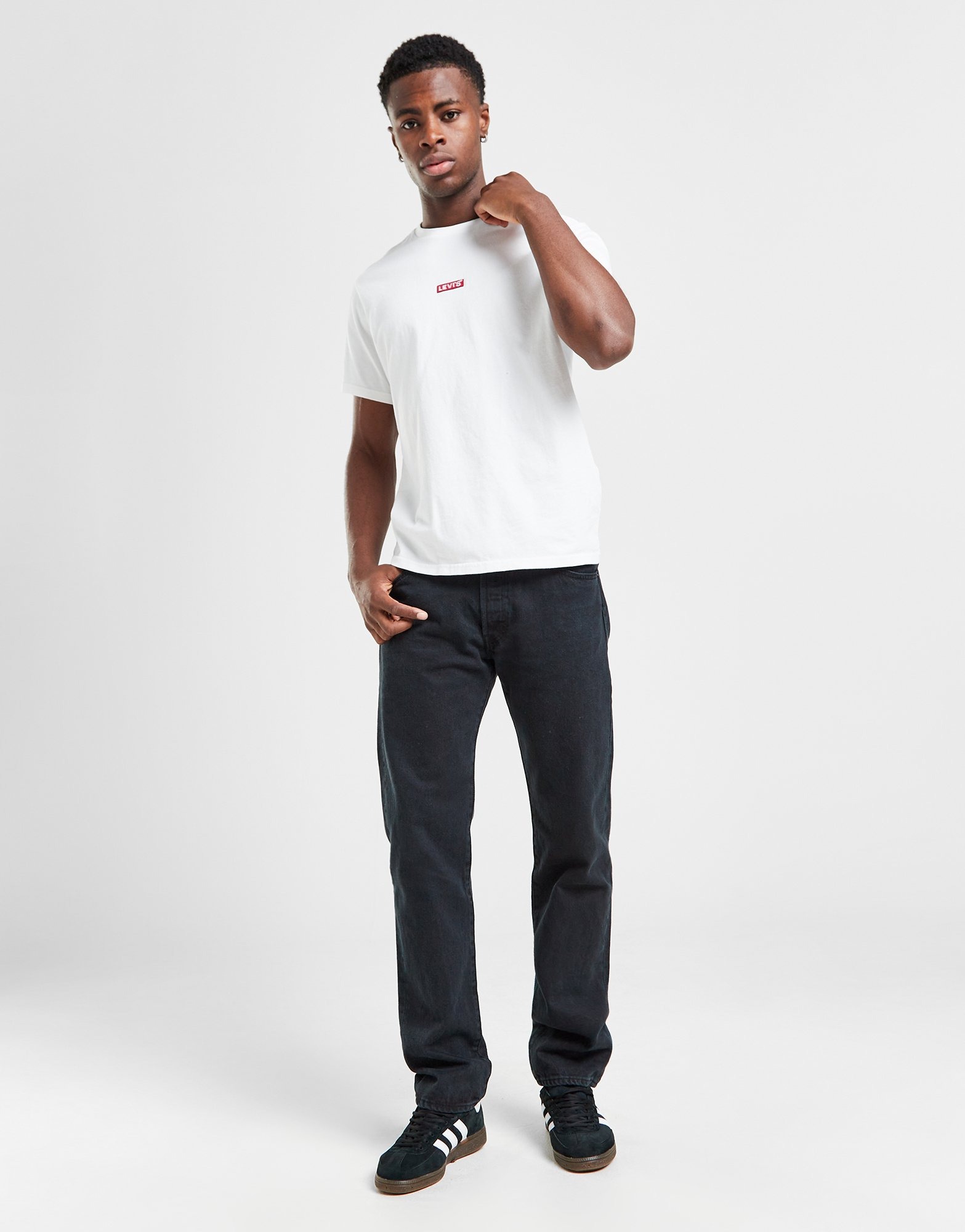 Black Levi's 501 Straight Fit Jeans JD Sports UK