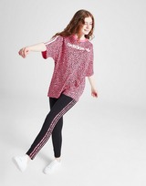 adidas Originals Girls' All Over Print Leopard Print T-Shirt Junior