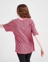 adidas Originals Girls' All Over Print Leopard Print T-Shirt Junior