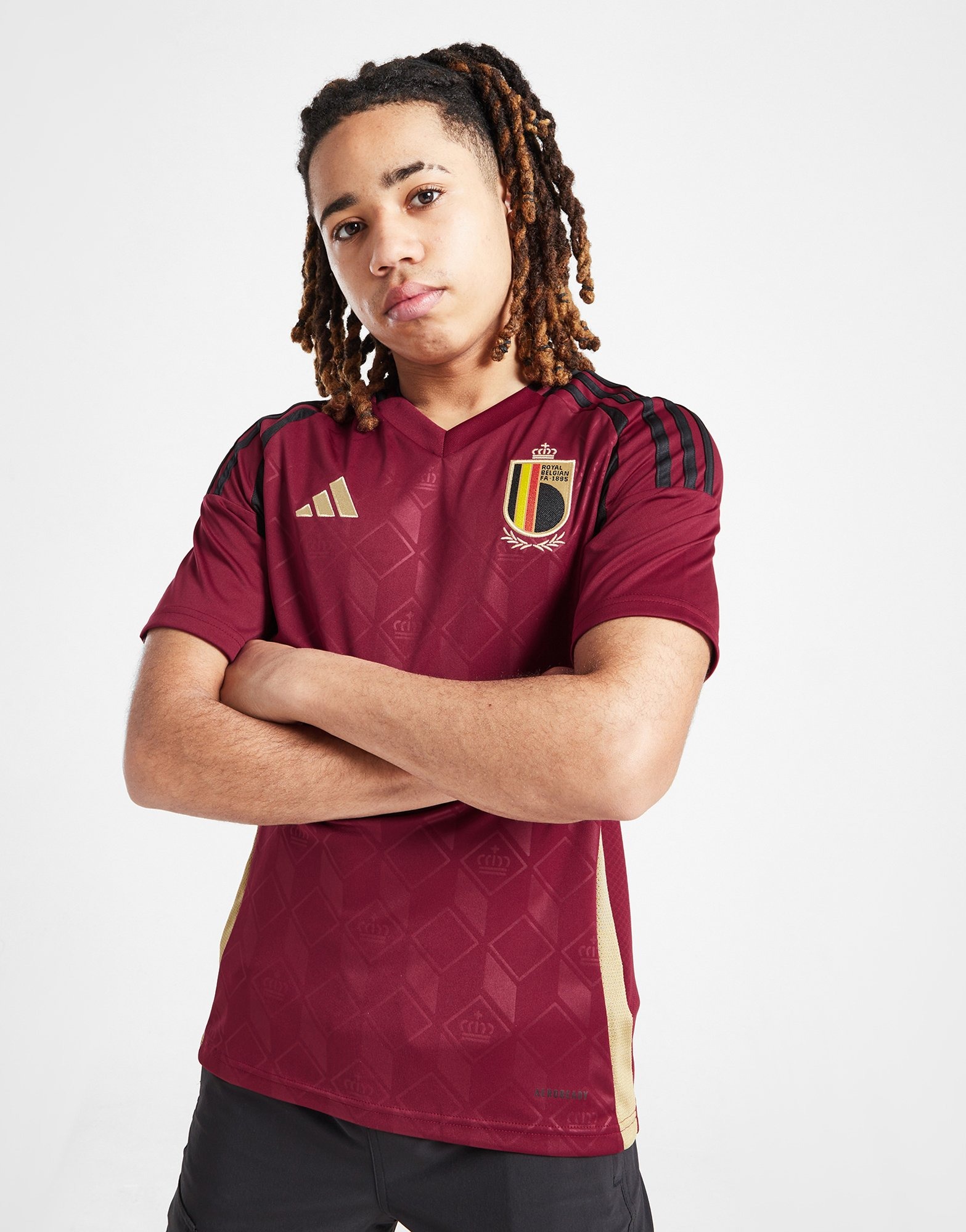 Red adidas Belgium 2024/25 Home Shirt Junior | JD Sports UK