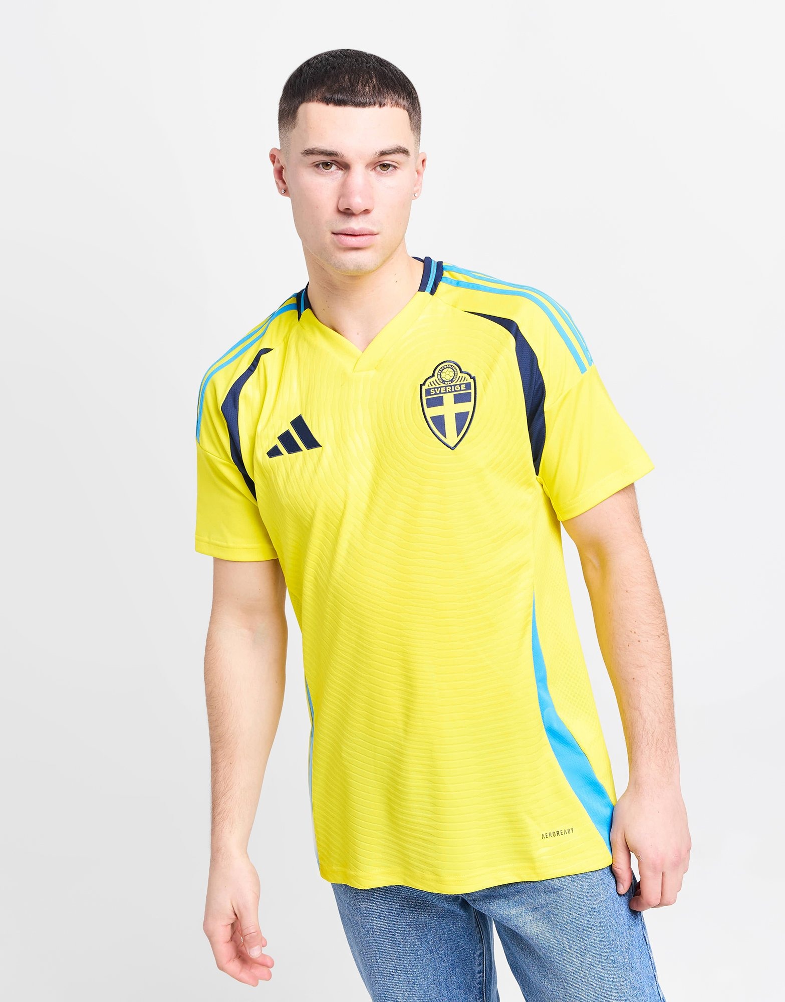 Bright Yellow adidas Sweden 2024 Home Shirt - JD Sports Sverige