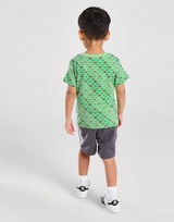 adidas Originals Mono All-Over-Print T-Shirt/Shorts Set Babys