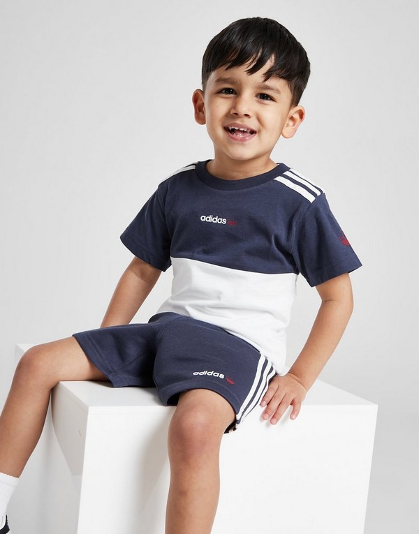 adidas Originals Colour Block T-Shirt/Shorts Set Babys