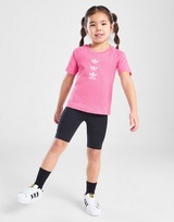 adidas Originals Girls' Repeat Trefoil T-Shirt/Shorts Set Children