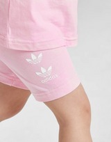adidas Originals Girls' Repeat Trefoil T-Shirt/Shorts Set Babys