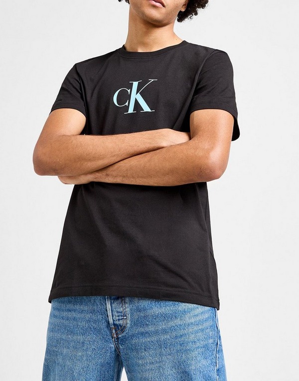 Calvin Klein Centre CK Logo T-Shirt em Preto