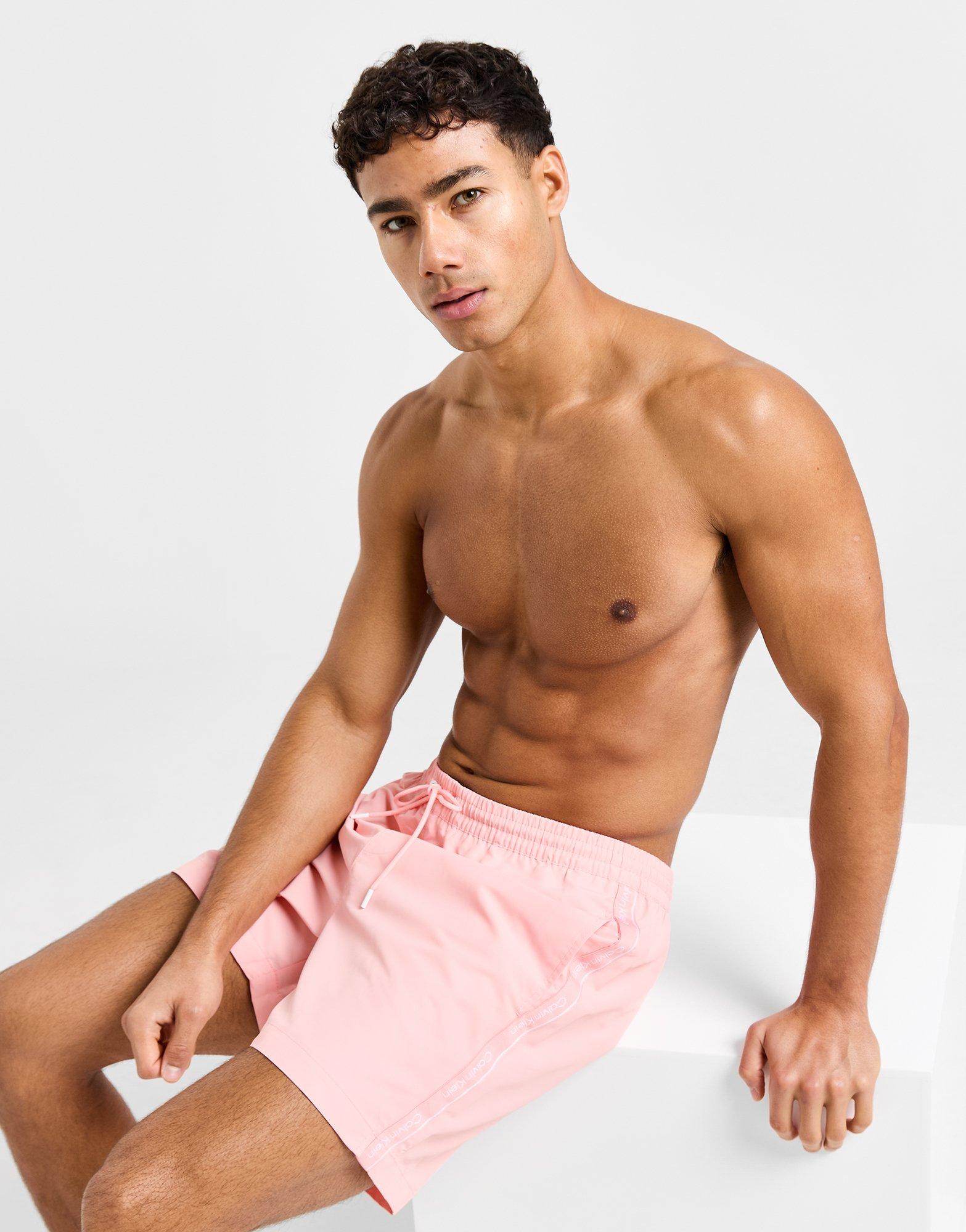 Pink calvin clearance klein swim shorts